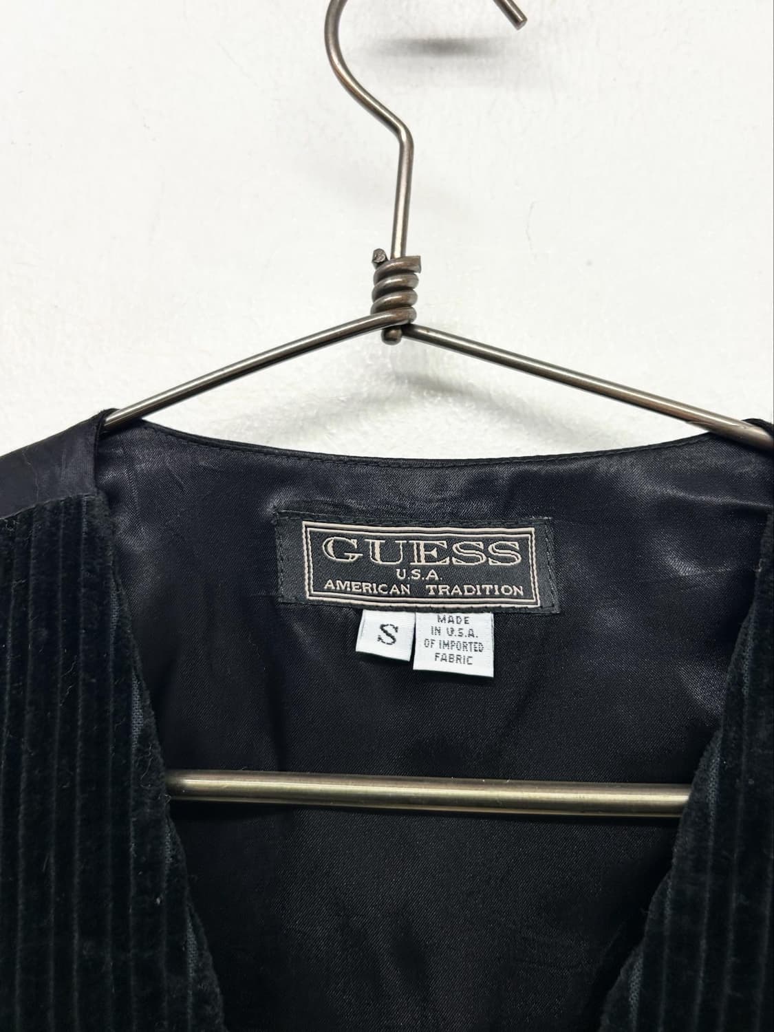 90s USA GUESS 블랙 코듀로이 조끼 상품이미지3