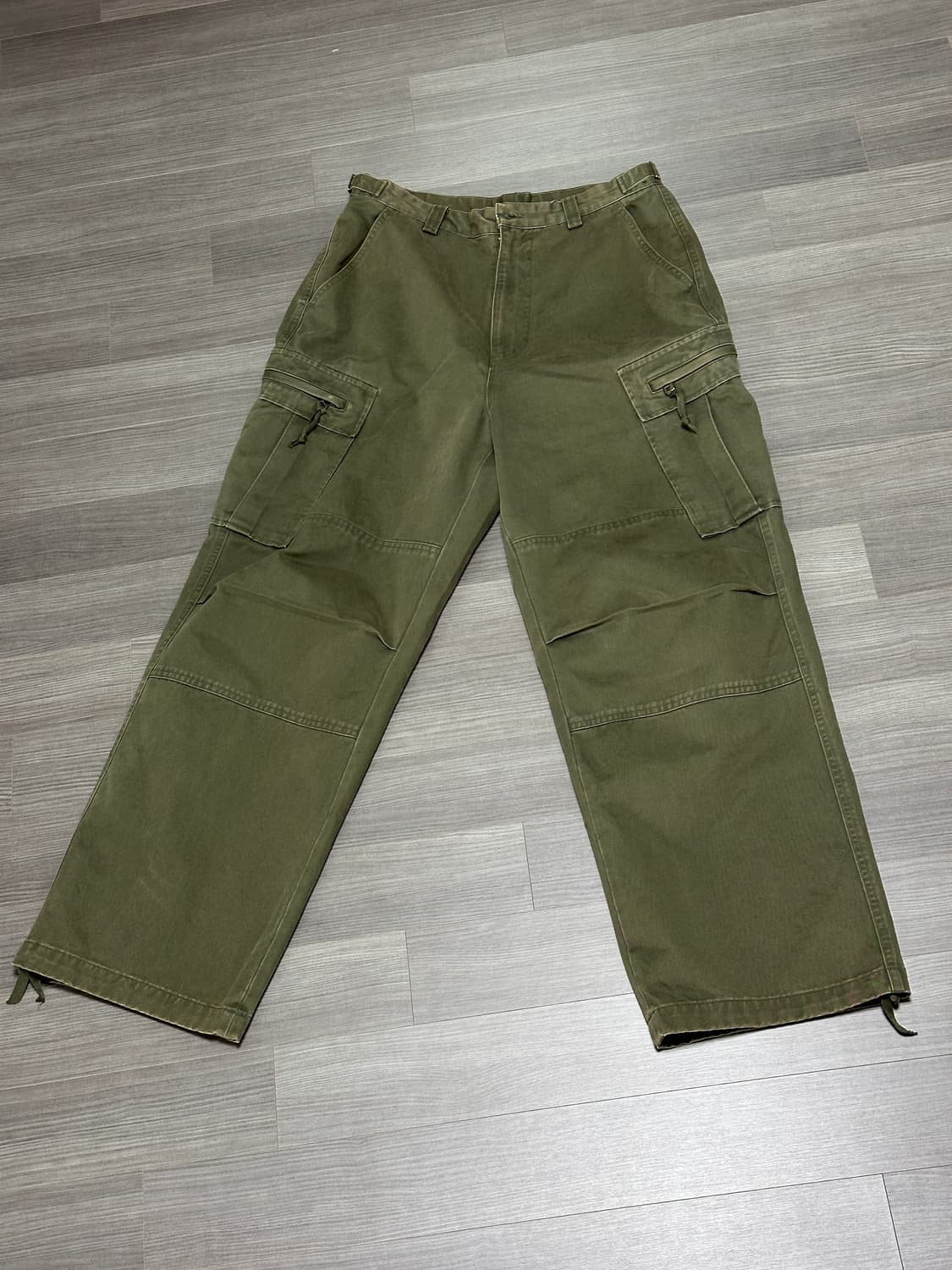 퍼렌 집 카고 팬츠 올리브 1사이즈 상품이미지1