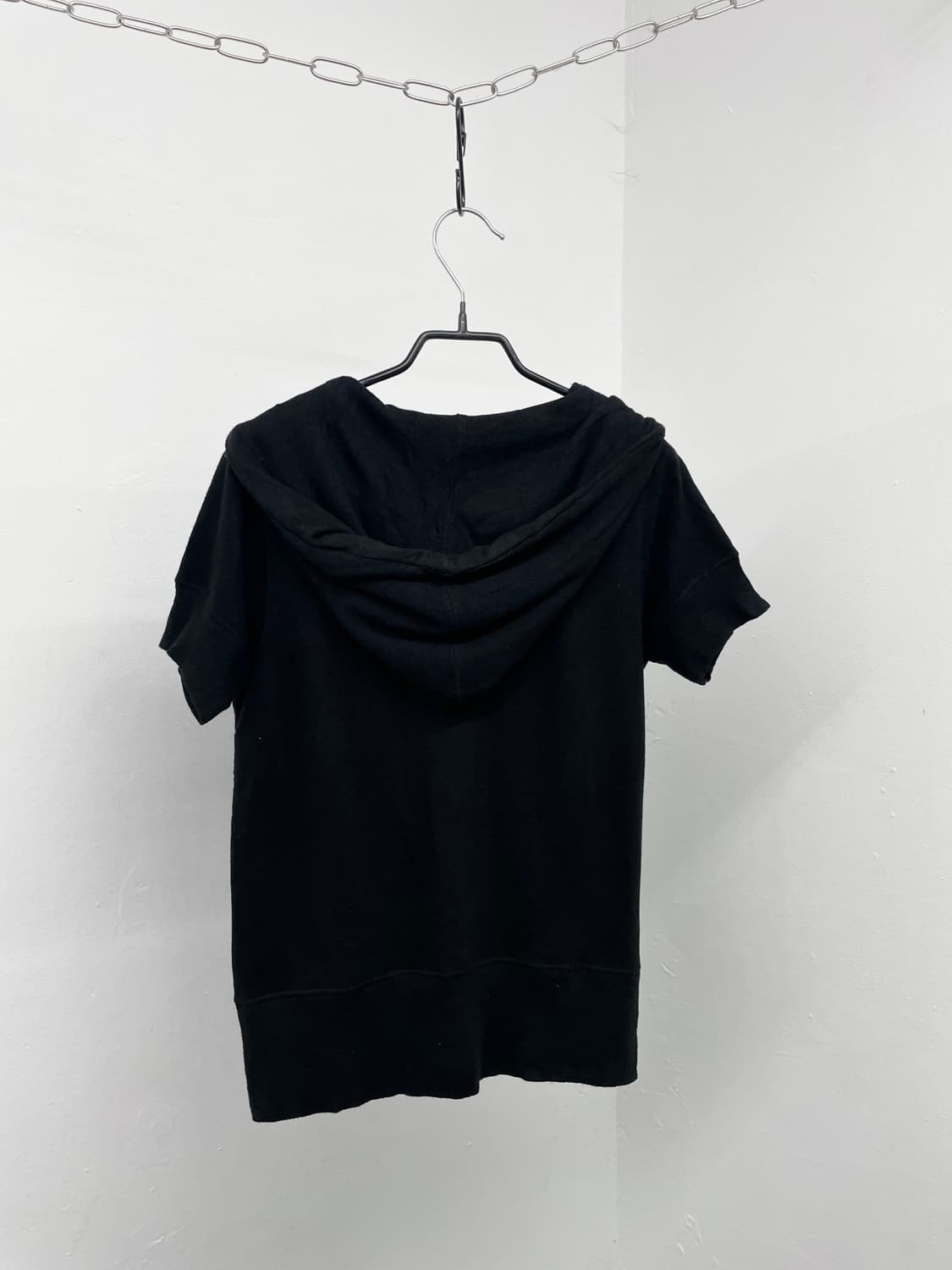 블랙 투웨이 하프 후드집업 상품이미지7