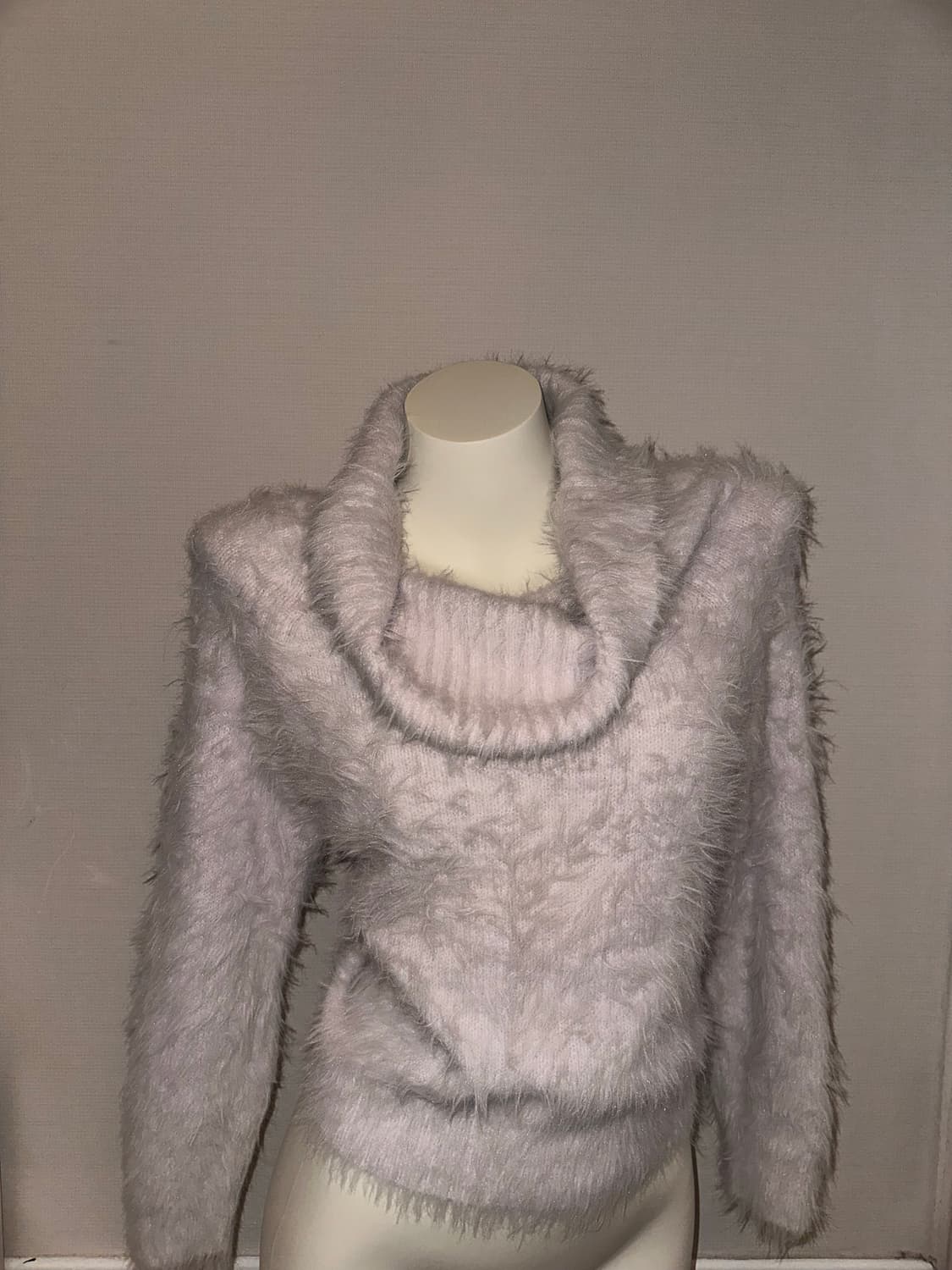 투웨이 오프숄더 빈티지 퍼 니트 상품이미지3