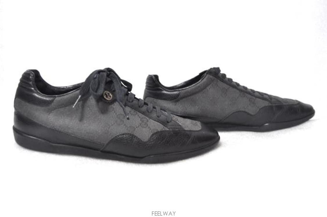 구찌/남성GG로고래더혼방스니커즈(사이즈265)정품 상품이미지3