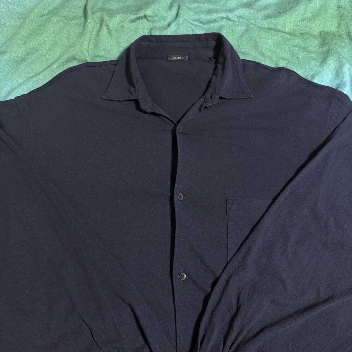 [2]코모리 24SS 네이비 코튼 저지 셔츠 상품이미지9
