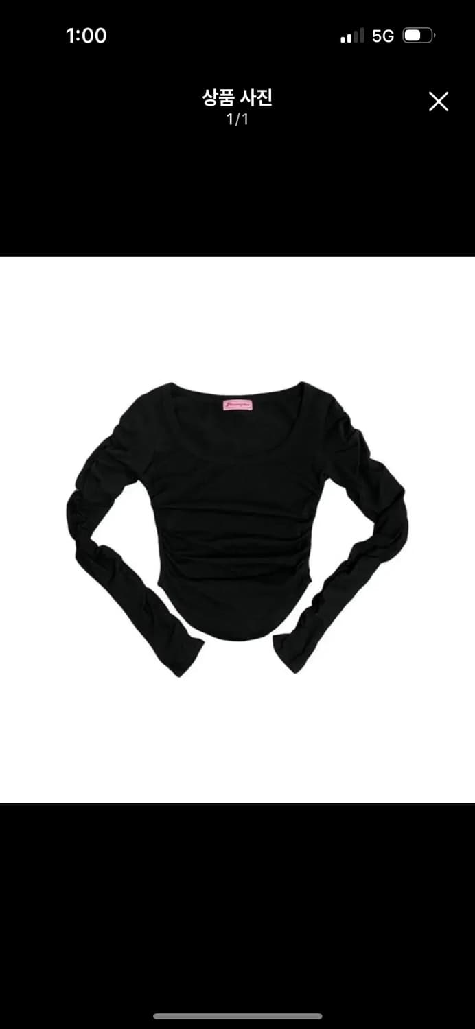 플노팔 모모탑 모모셔링탑 블랙 상품이미지1