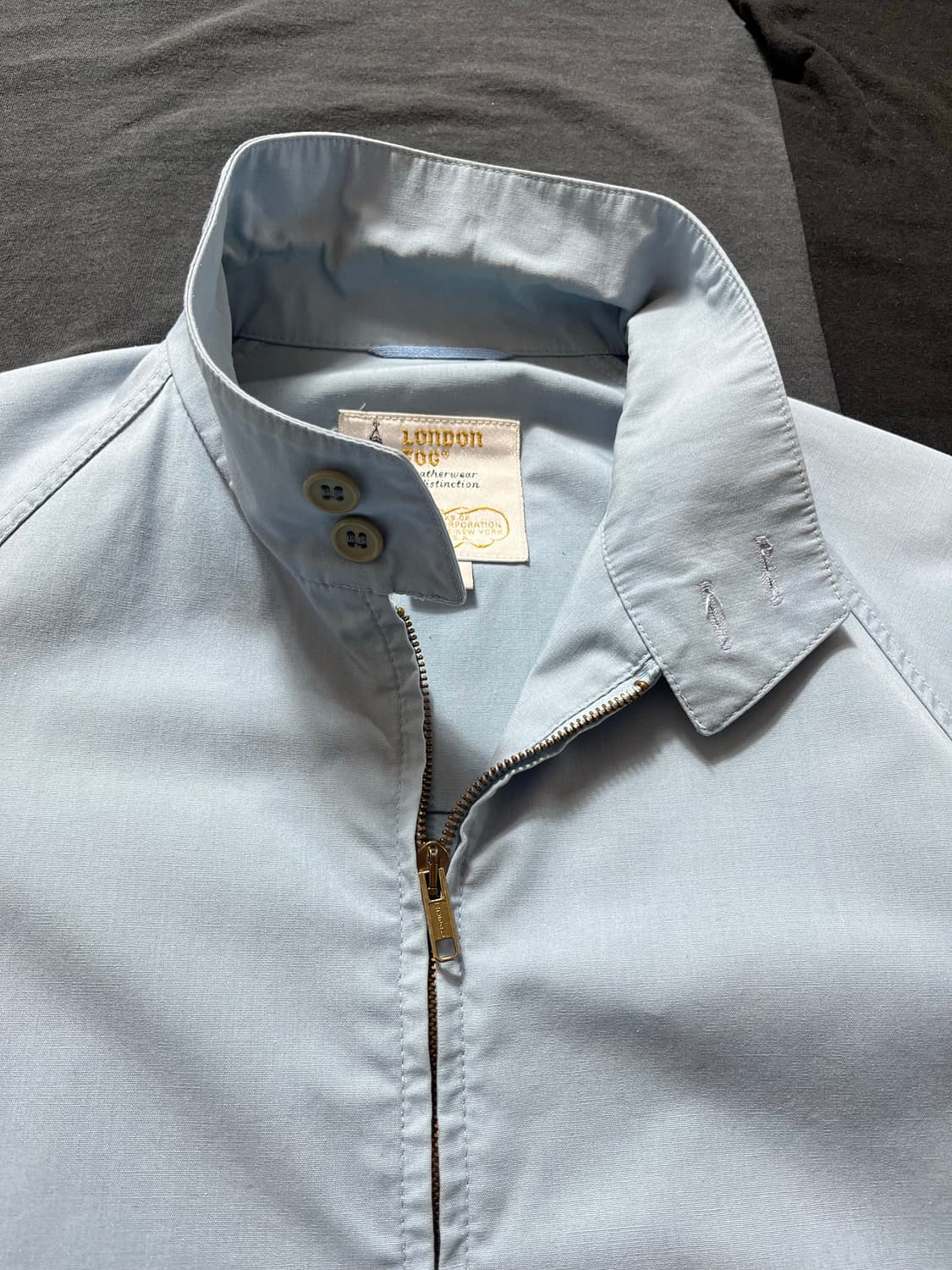 80s 빈티지 런던포그 헤링턴 자켓 스윙탑 블루종 상품이미지4