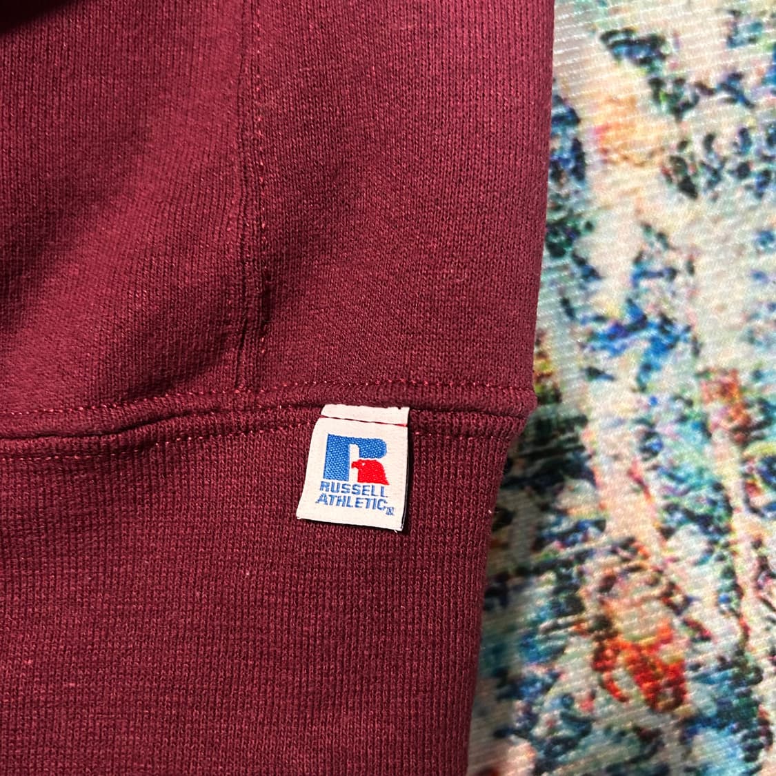 [2XL] 00s 러셀 버건디 스웻셔츠 상품이미지5