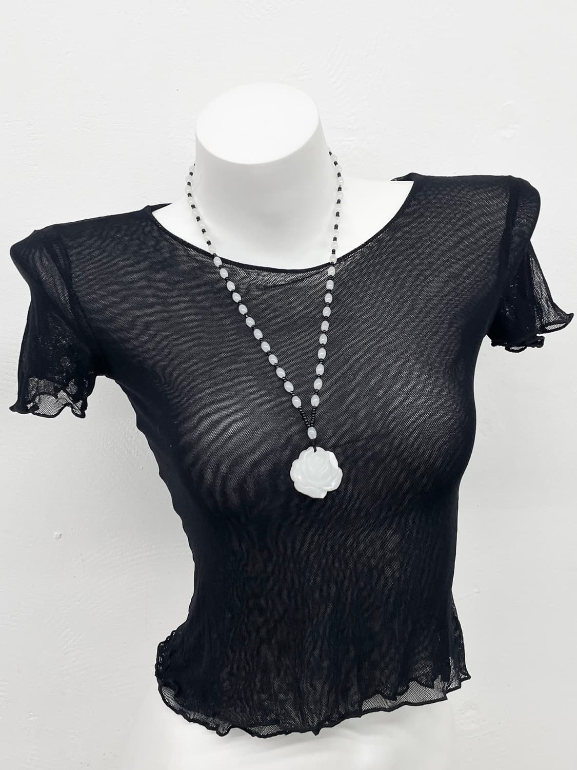 블랙 고딕 메쉬 탑 상품이미지2