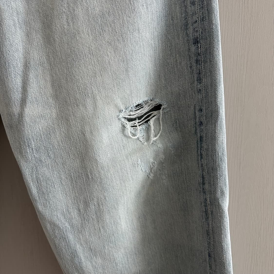 26SS 오라리 셀비지 페이디드 라이트 데님 와이드 30사이즈 상품이미지3