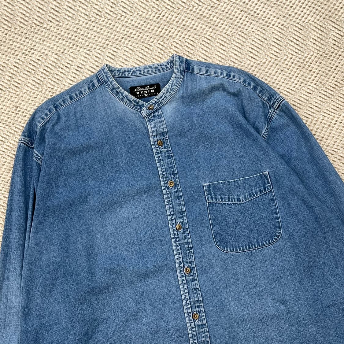 에디바우어 헨리넥 데님셔츠 r2284 상품이미지3