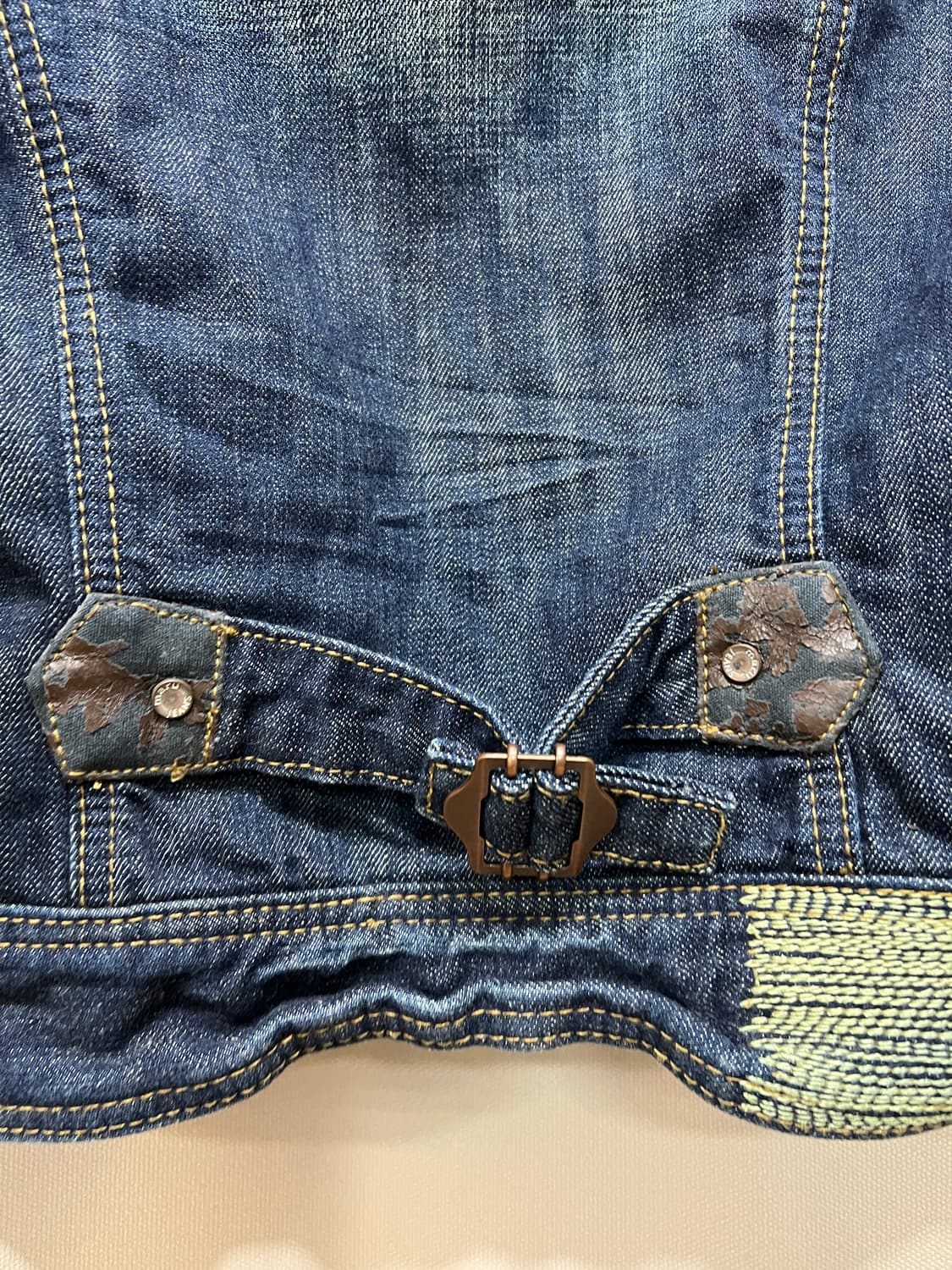 Marv 여성 빈티지 진청 데님 트러커 자켓  상품이미지6