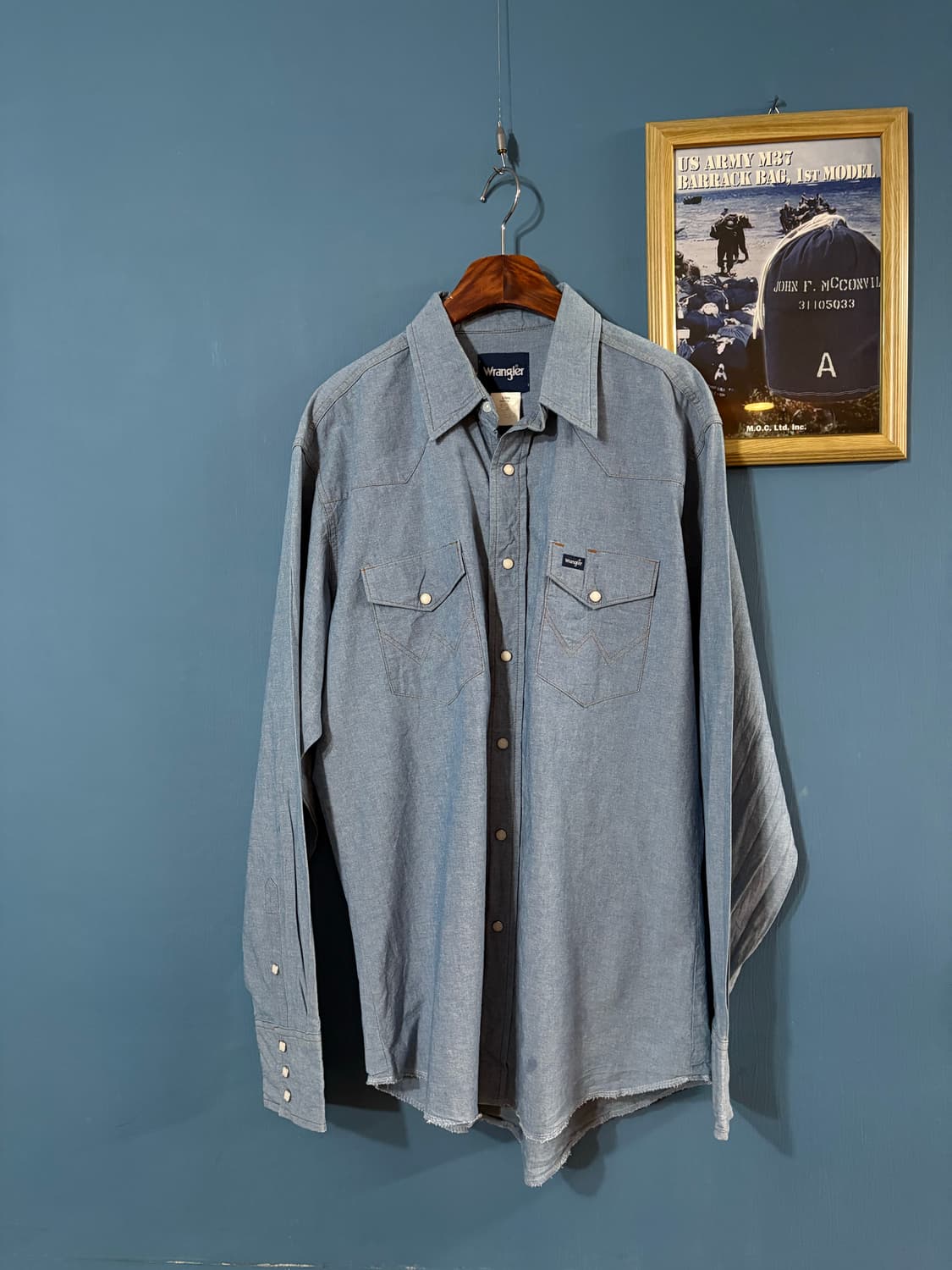 00‘s Wrangler Denim Western Shirt. 상품이미지1