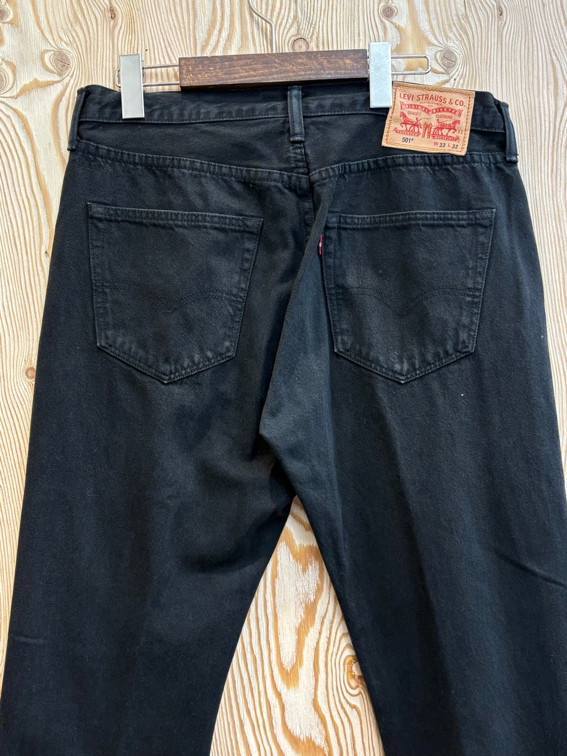 리바이스 501 블랙 데님 팬츠 상품이미지4