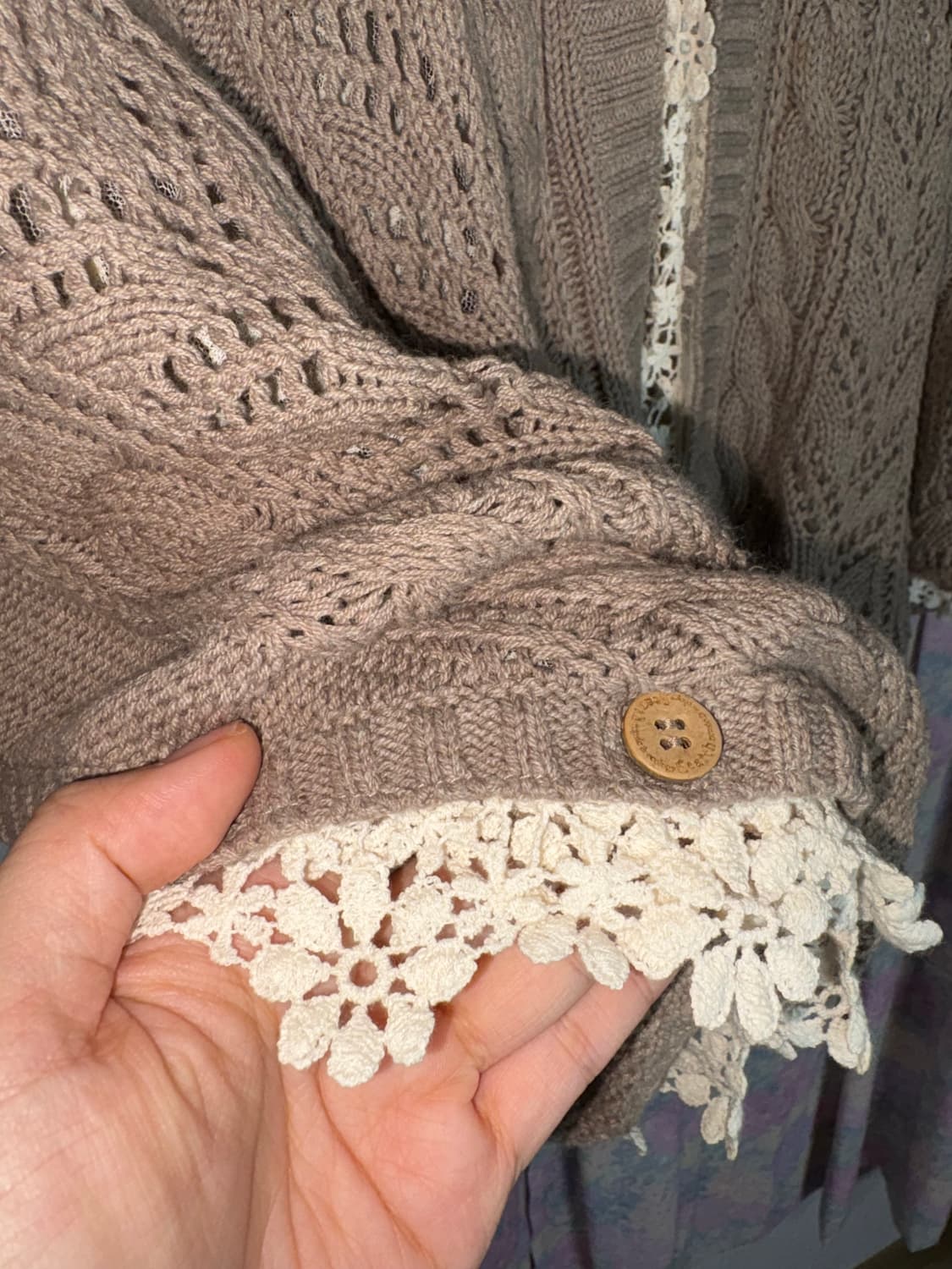 어스뮤직 베이지 레이스 케이프 상품이미지7