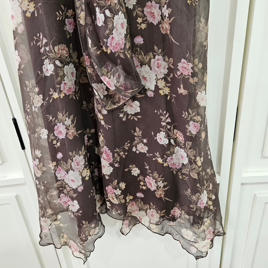 리즈리사(LIZ LISA) 고전라벨 초코 로즈 쉬폰 원피스 상품이미지5