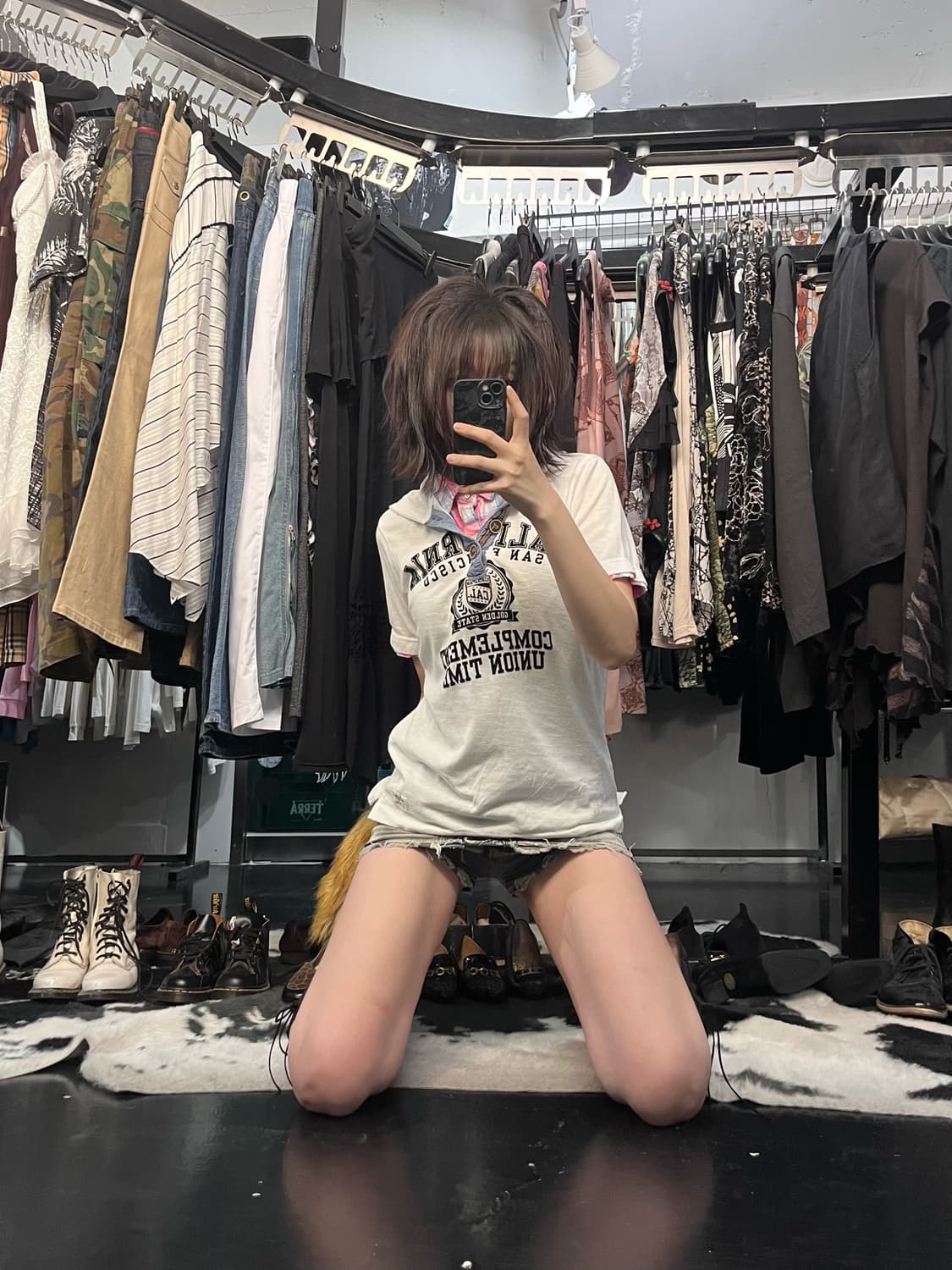 카라 셔츠 레이어드 반팔 후드 상품이미지1