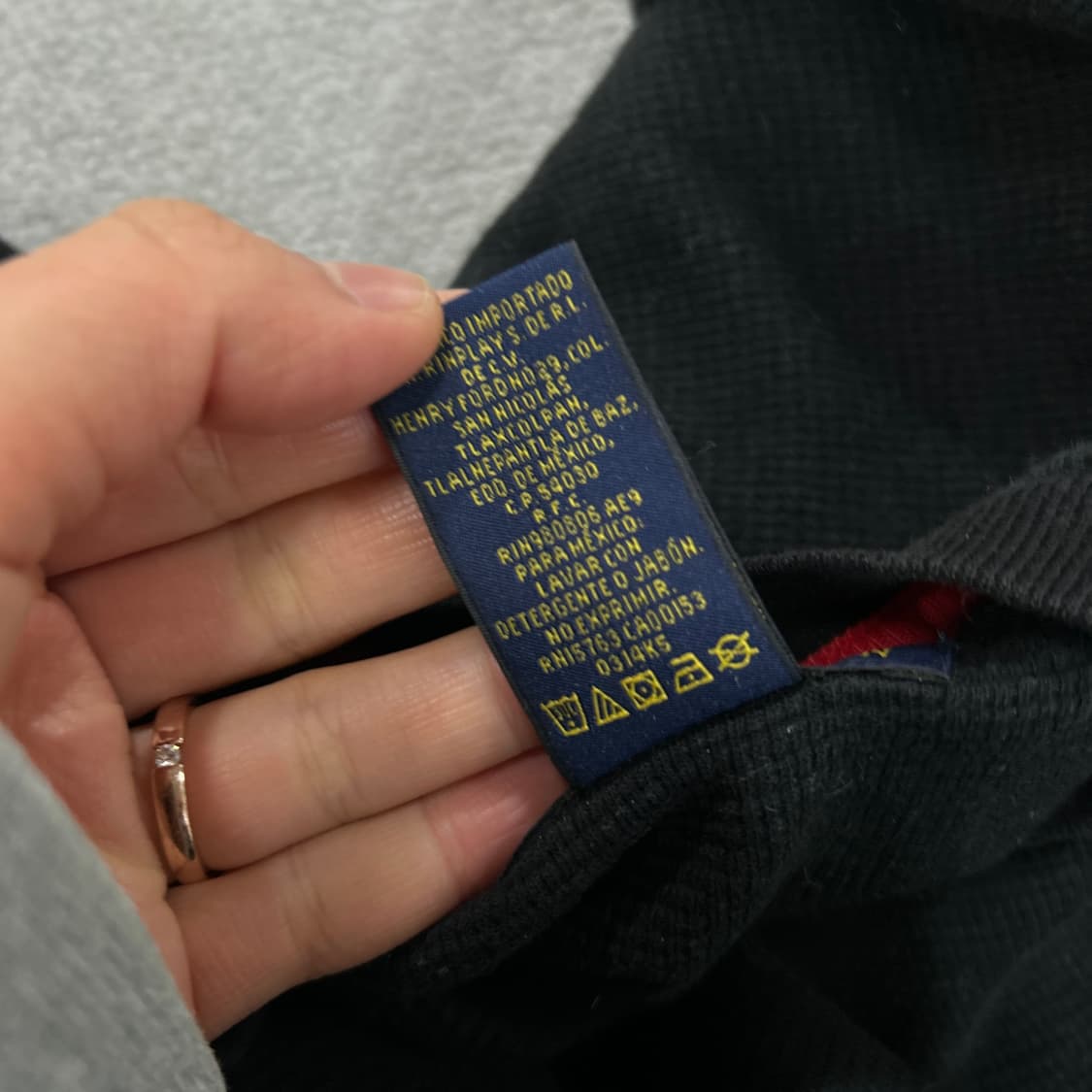 폴로 랄프로렌 블랙 와플 긴팔 티셔츠 XL 상품이미지4