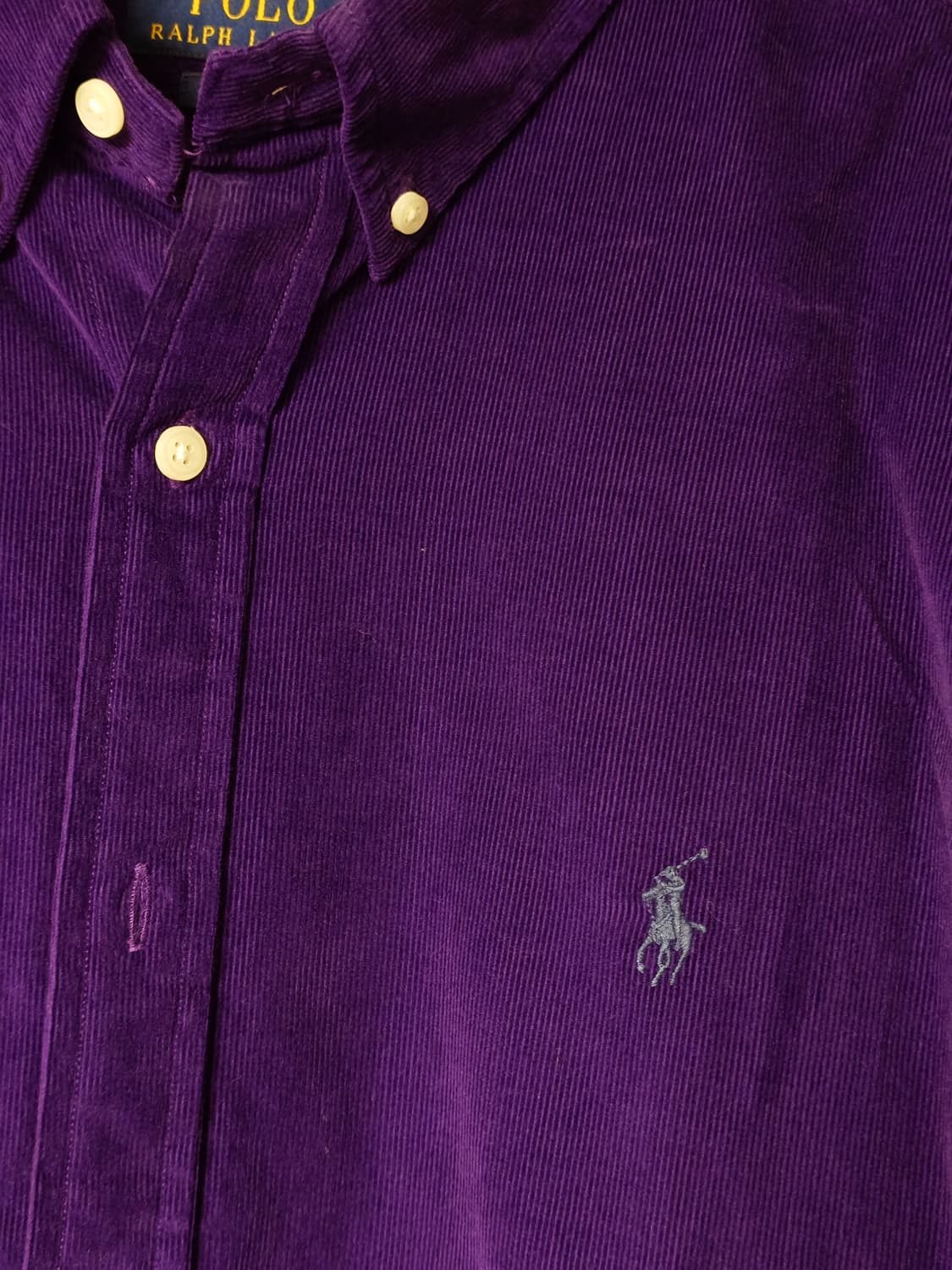 [L/100] 폴로 랄프로렌 슬림핏 코듀로이 셔츠 딥퍼플 상품이미지1
