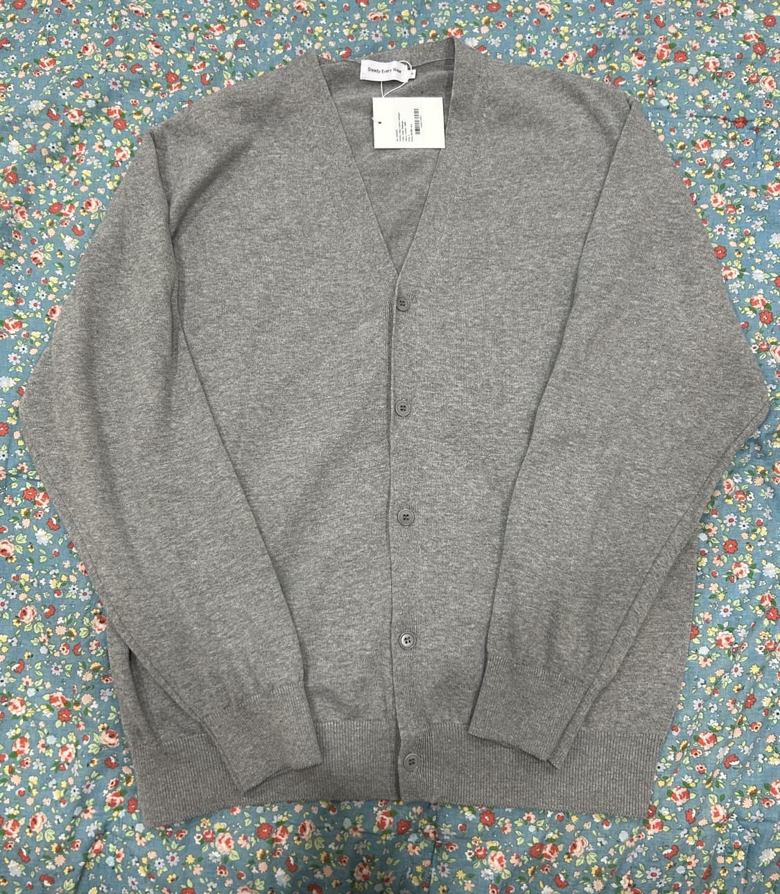 새상품 스테디에브리웨어 데일리 코튼 가디건 3size  그레이멜란지 상품이미지1