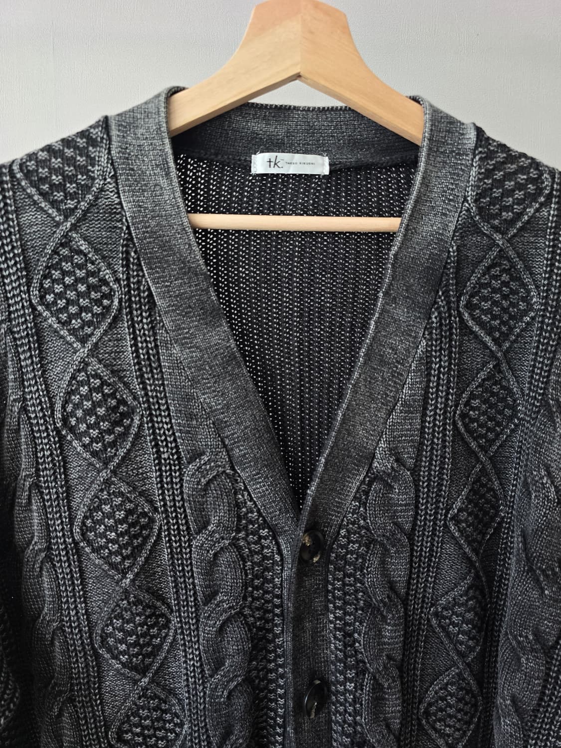 타케오 키쿠치 tk 빈티지 케이블 니트 가디건 상품이미지5