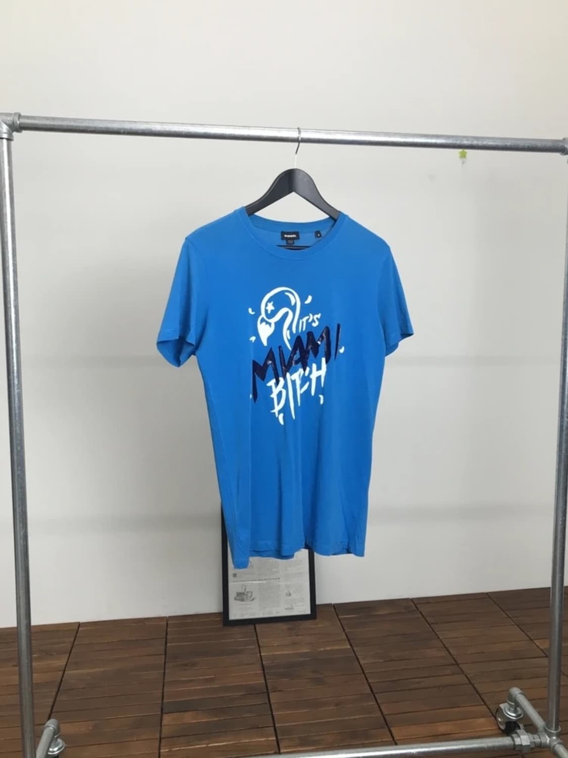 Diesel Miami Bitch Graphic Blue T-Shirt 상품이미지4