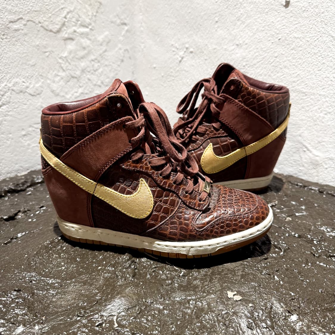 Nike Dunk Sky Hi Wedge – Crocodile Brown 상품이미지4