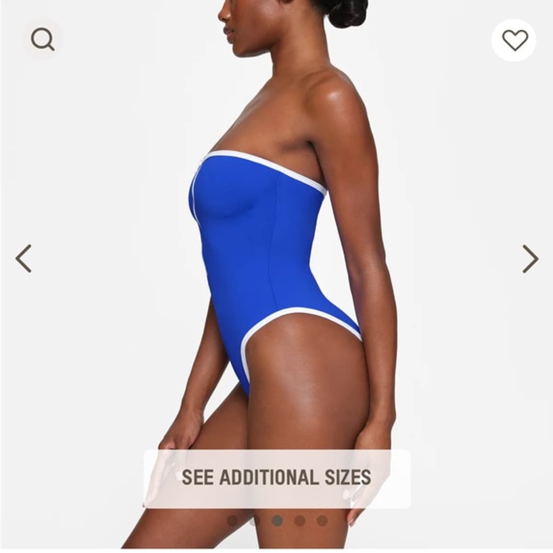 새상품) 스킴스 스포티 지퍼 스트랩리스 스윔수트 상품이미지1