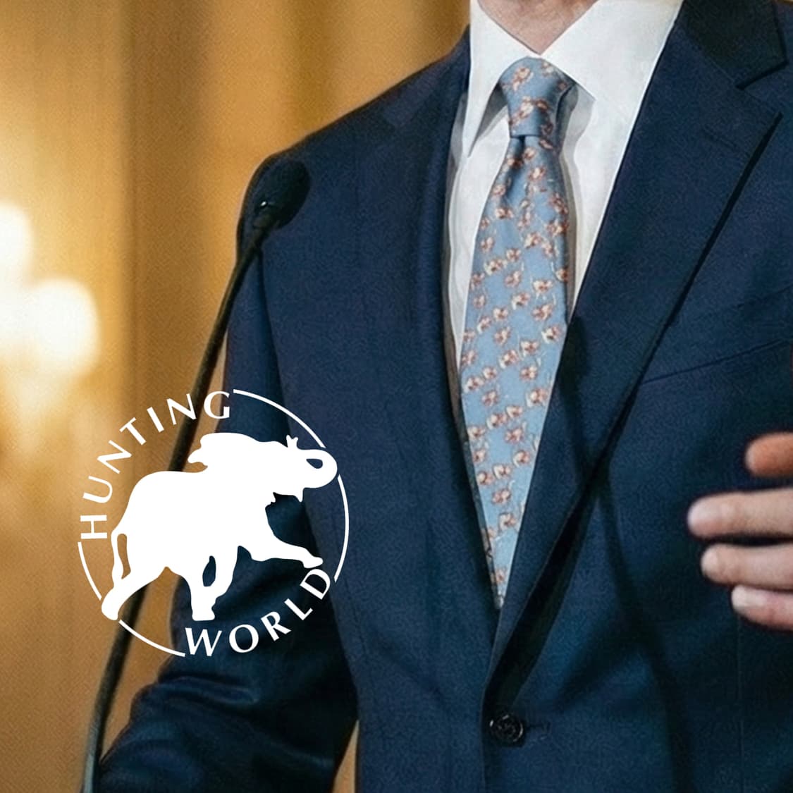 헌팅월드 실크 하늘색 홍학 모티브 넥타이 10cm A등급 A19663
 상품이미지1