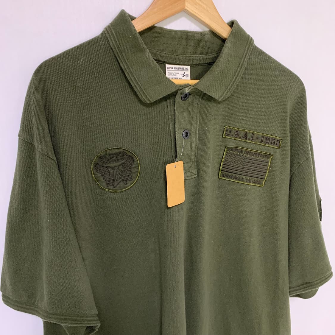 알파인더스트리 밀리터리 반팔 카라 티셔츠 폴로티 빅사이즈 오버사이즈 상품이미지7