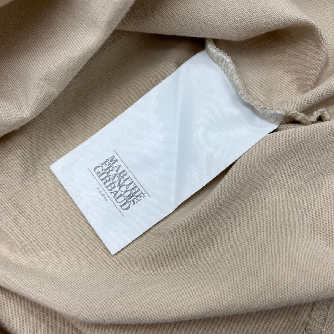 마리떼 프랑소와 저버 딥그린 로고 베이지 반팔 M 상품이미지5