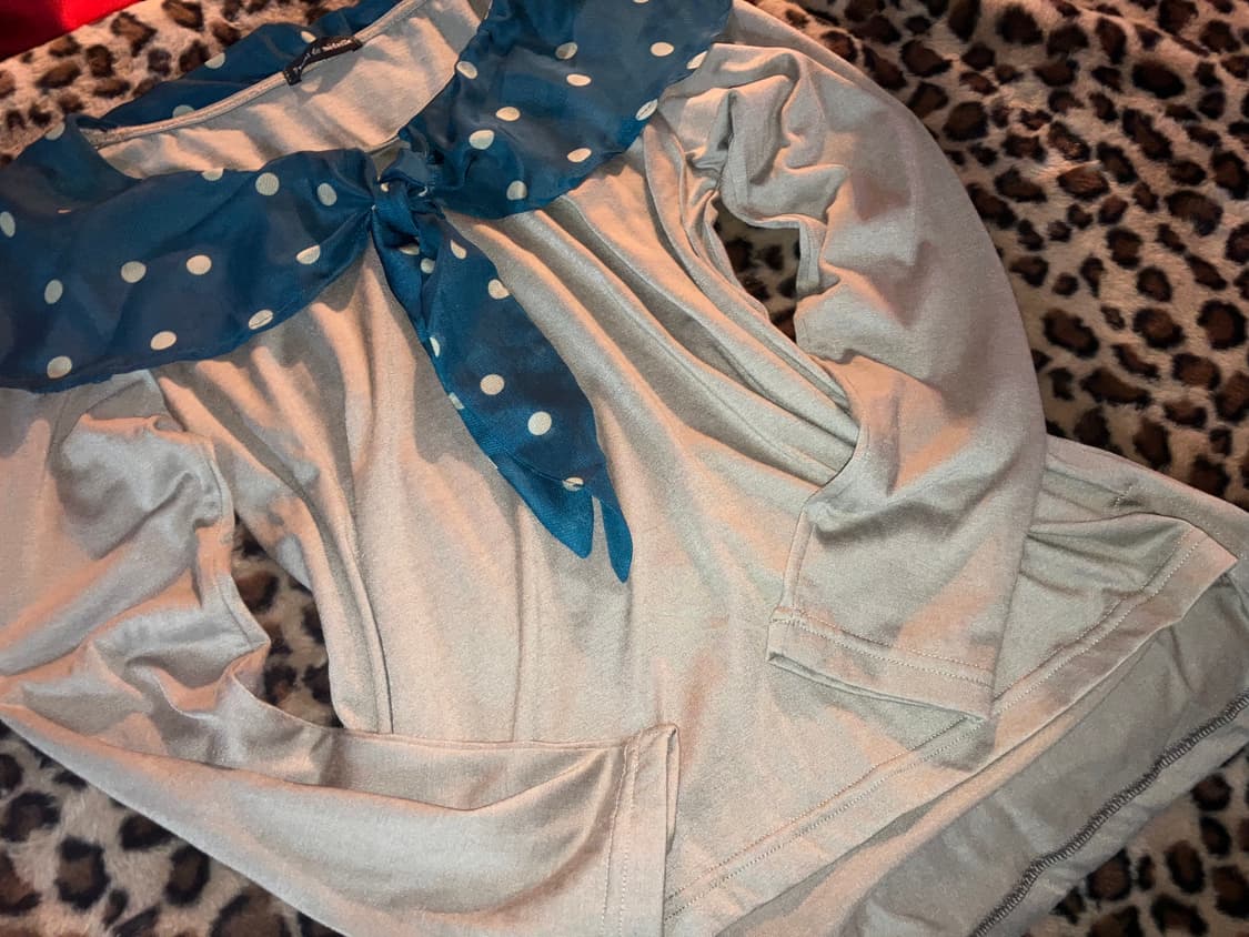 jpn 도트 스카프 티셔츠 상품이미지4