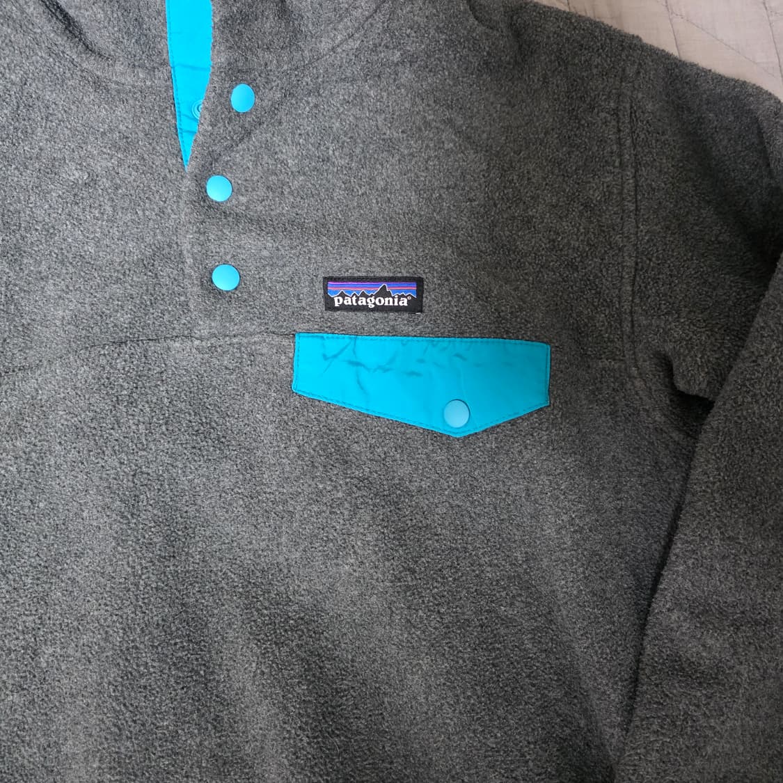 [M] 빈티지 파타고니아 신칠라 플리스 스냅 풀오버 그레이 상품이미지2