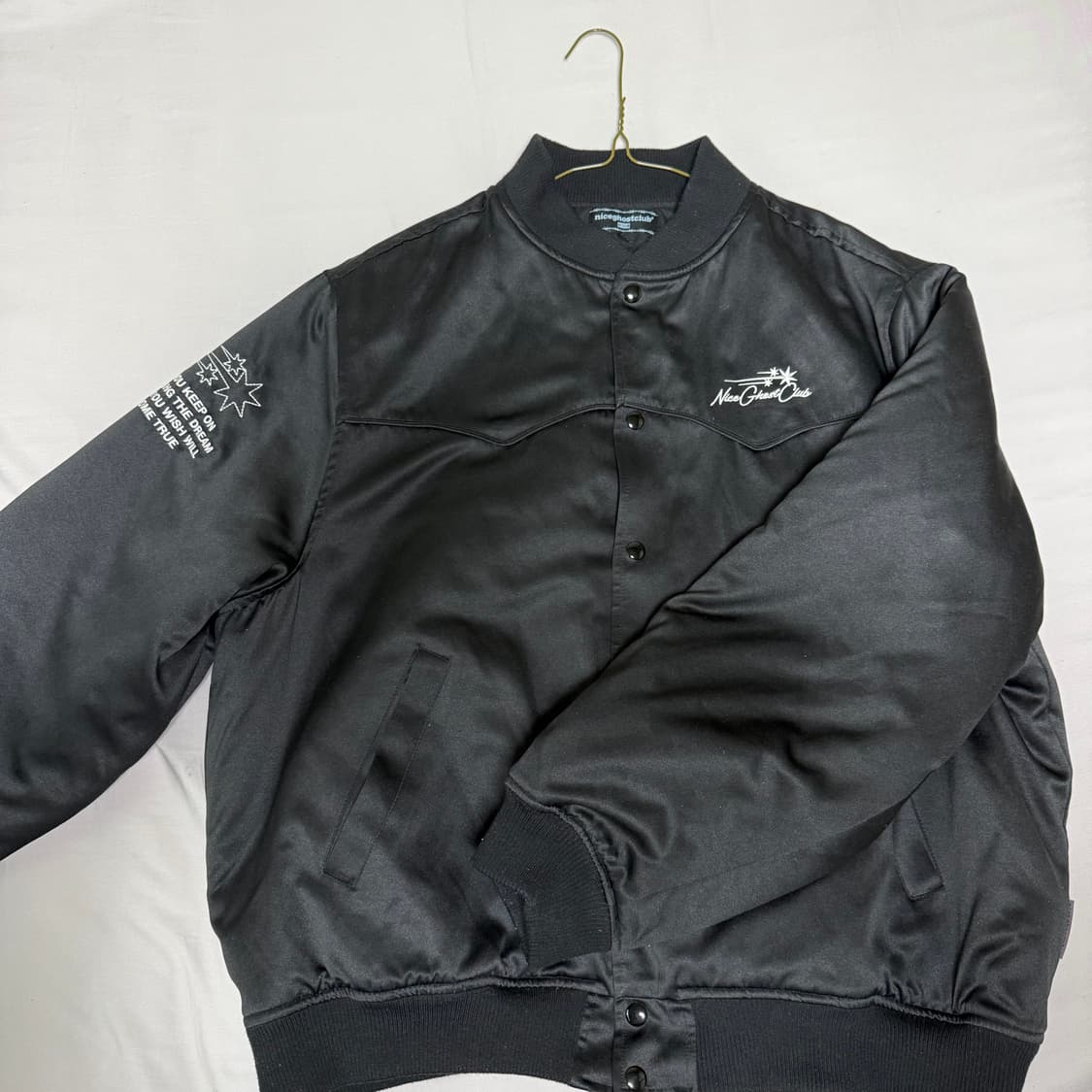 나이스고스트클럽 사틴 바시티 자켓 M 상품이미지3