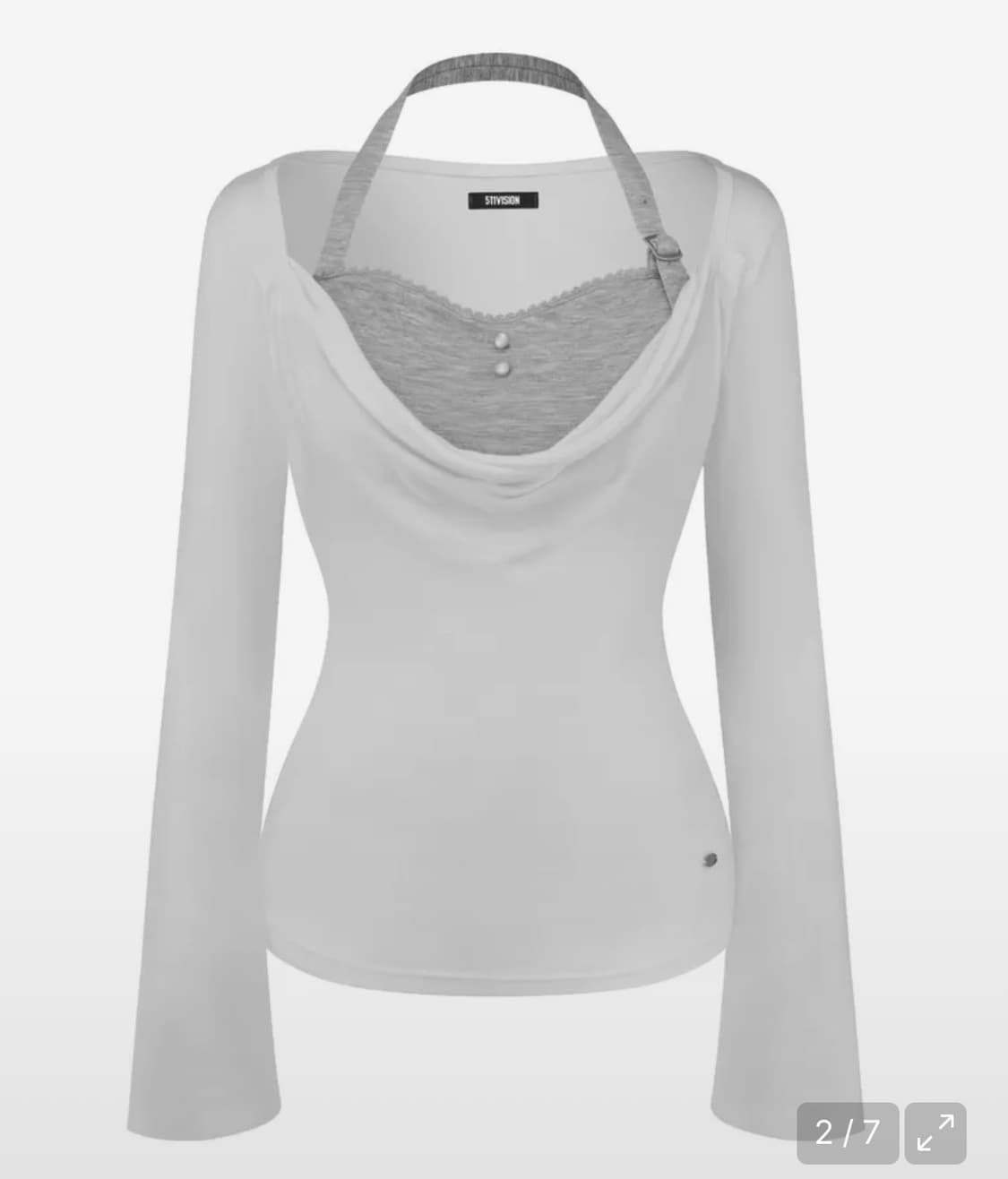 511VISION TANNY BUCKLE HALTER DRAPE TOP 상품이미지1