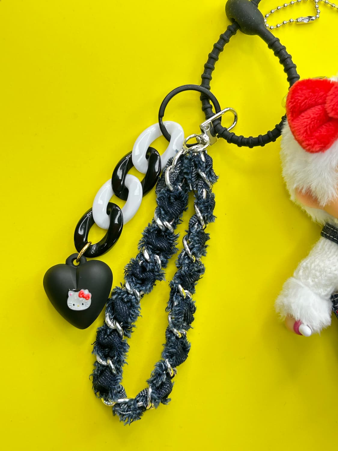 (85) 🐒정품몬치치 커스텀키링♥️키티무드 데님키치 상품이미지4