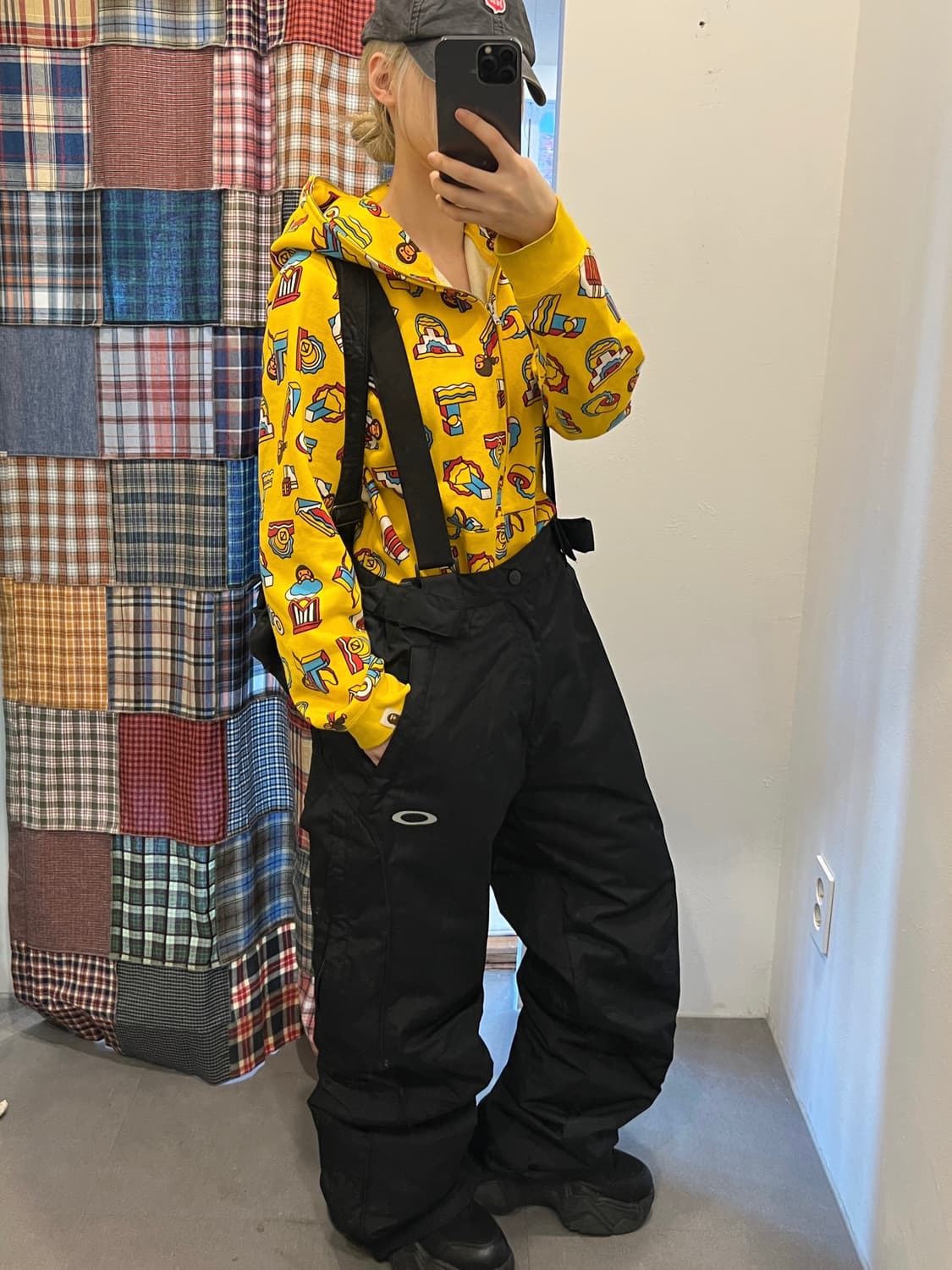 오클리 블랙 패딩 멜빵바지 상품이미지1