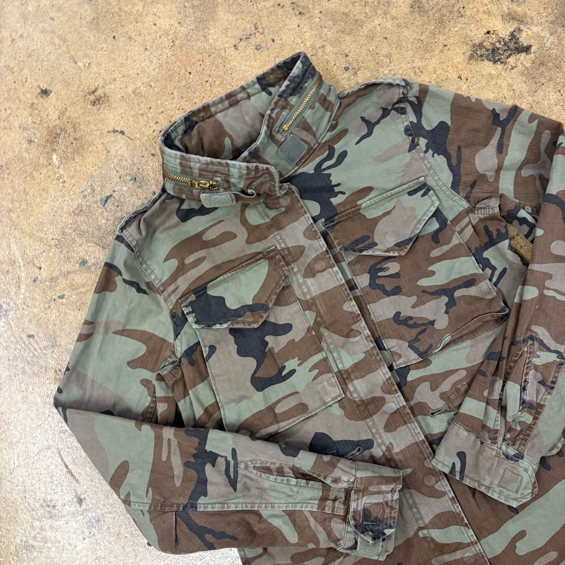 [정품/S] 데님앤서플라이 랄프로렌 밀리터리 카모 성조기 자켓 b17 상품이미지1