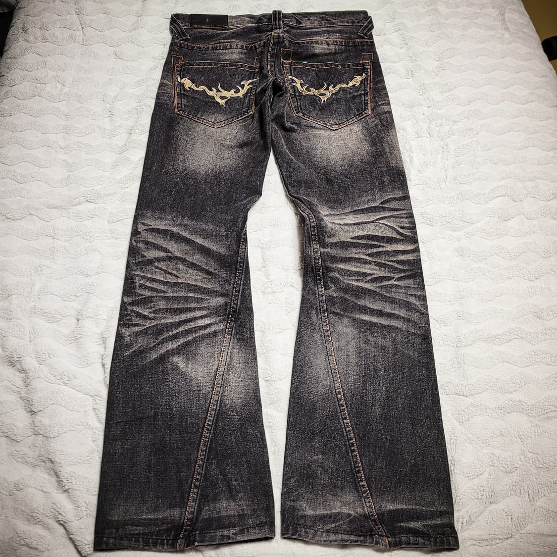 TORNADO MART Embroidery Flare Pants 상품이미지4