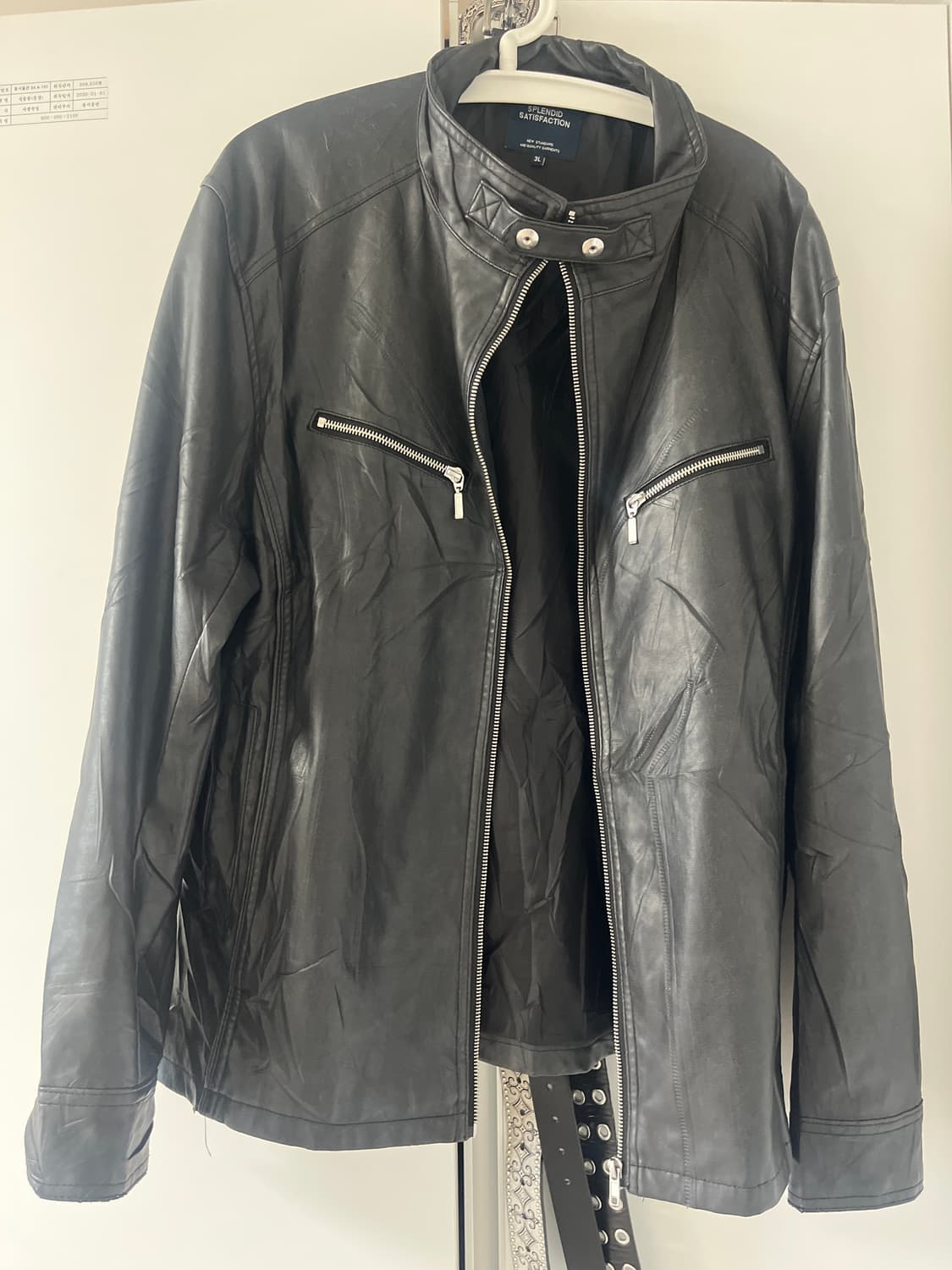 Japanese-vintagw fake leather jacket 상품이미지1