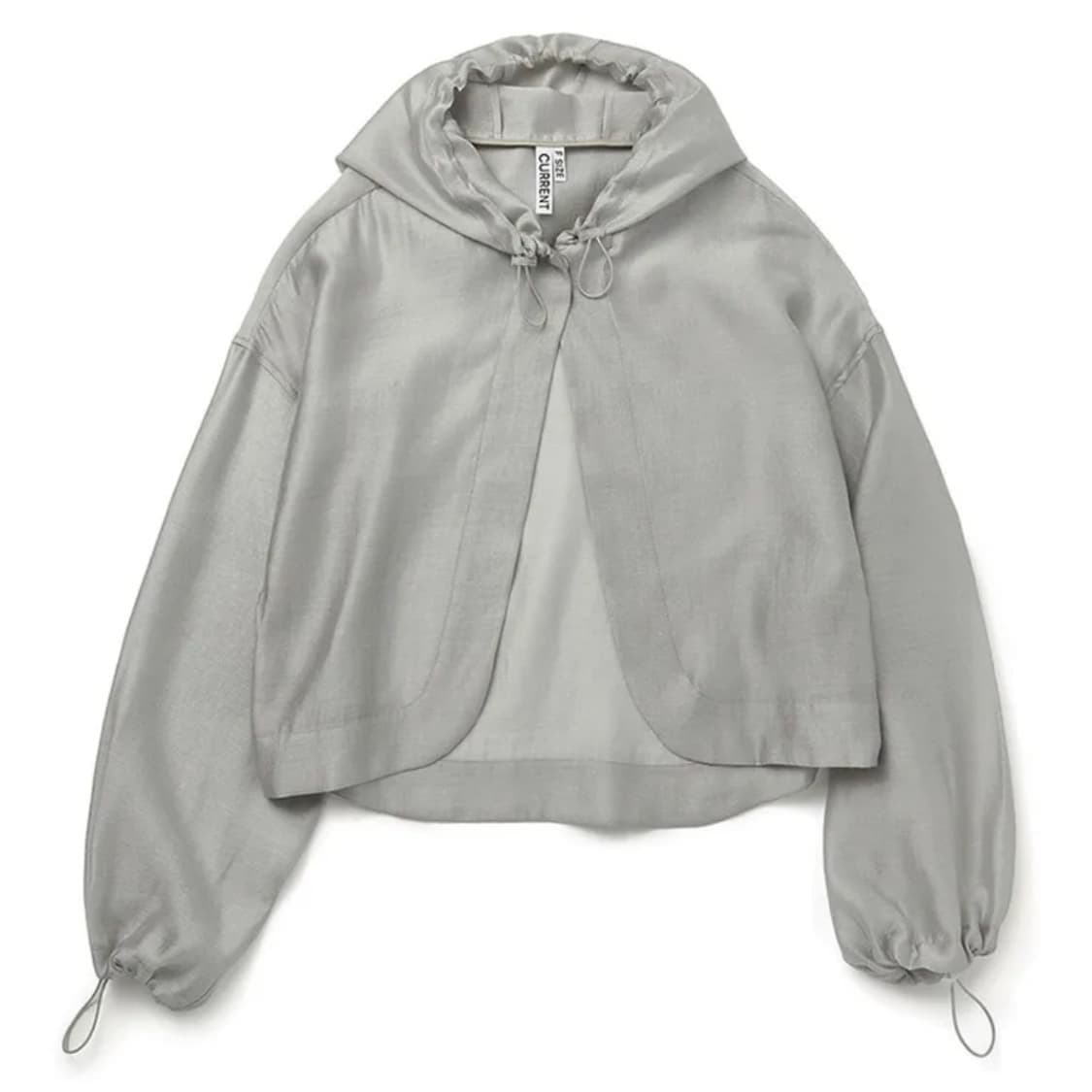 커렌트 후드 후디드 시어 볼레로 자켓 상품이미지1