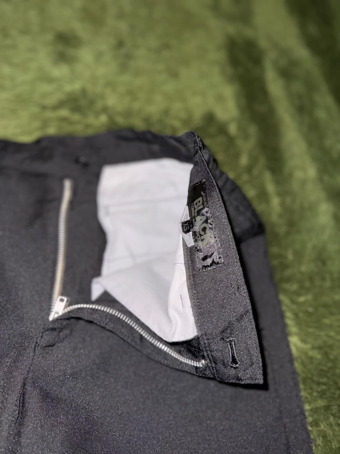 [XS] 꼼데가르송 블랙 16ss 폴리 크롭 팬츠 상품이미지3