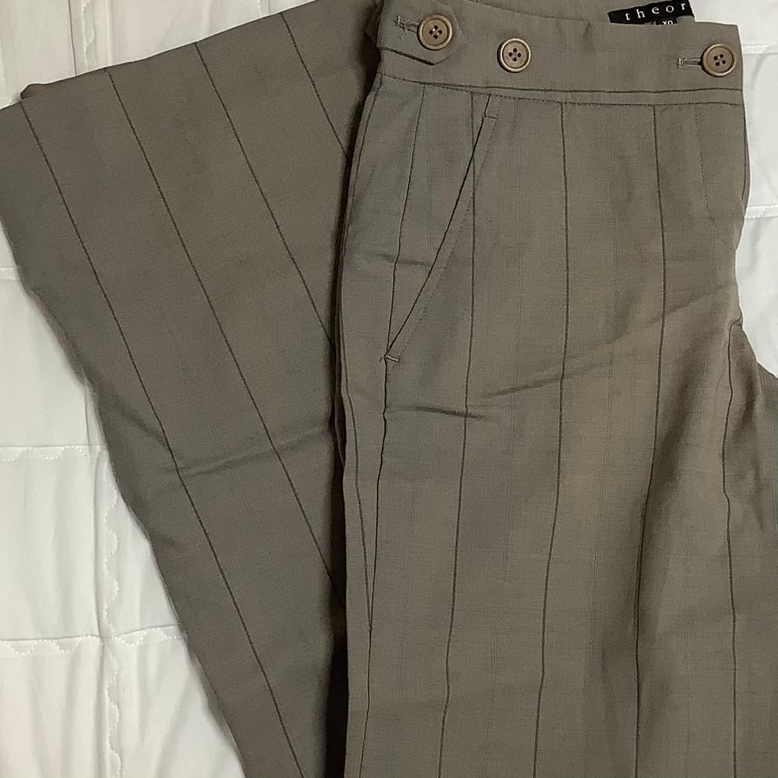 띠어리 로우라이즈 스트라이프 슬랙스 팬츠 상품이미지4