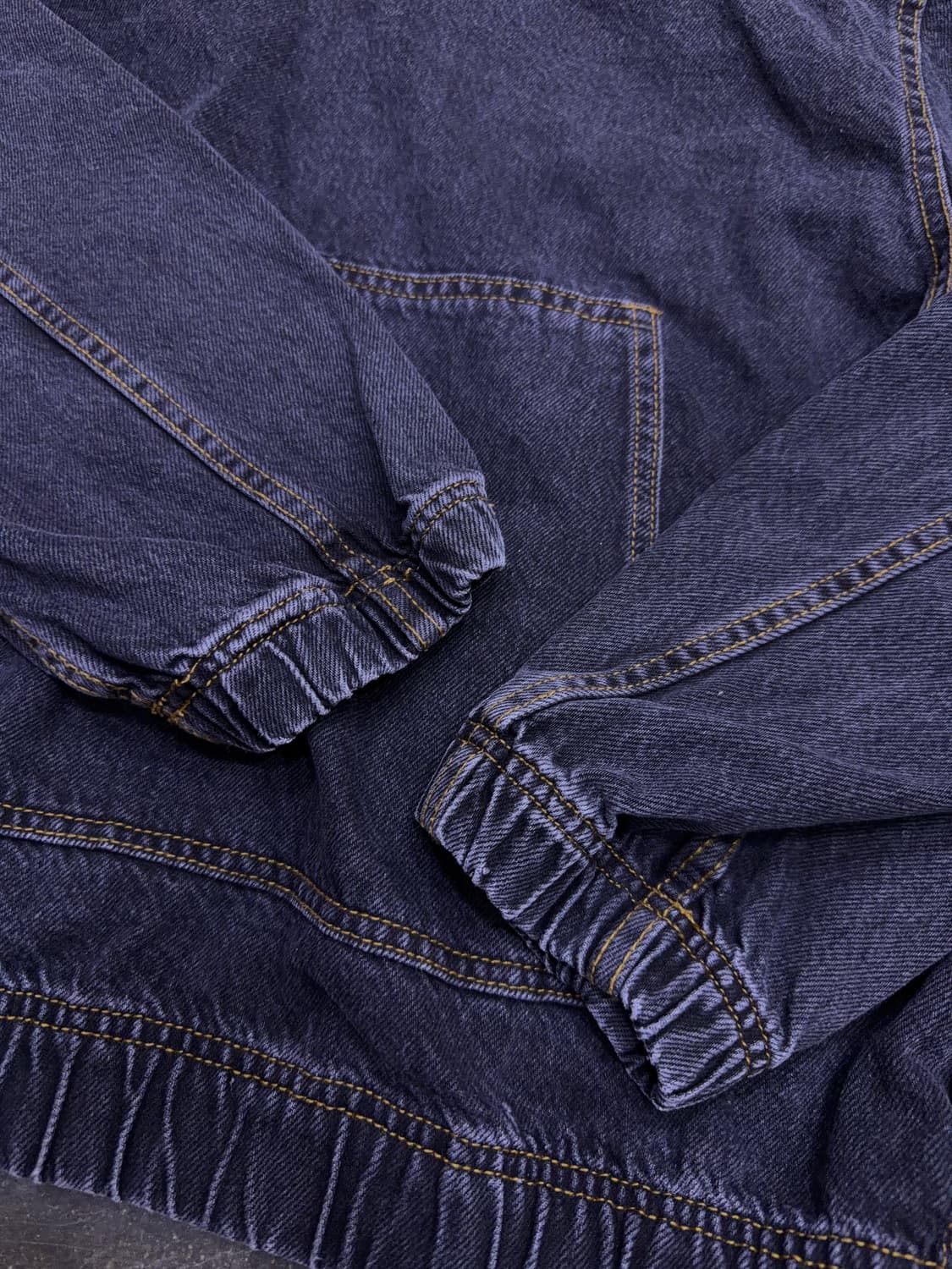 자라 데님 후드 스웻셔츠 맨투맨 워싱 블랙 후디 L 상품이미지9