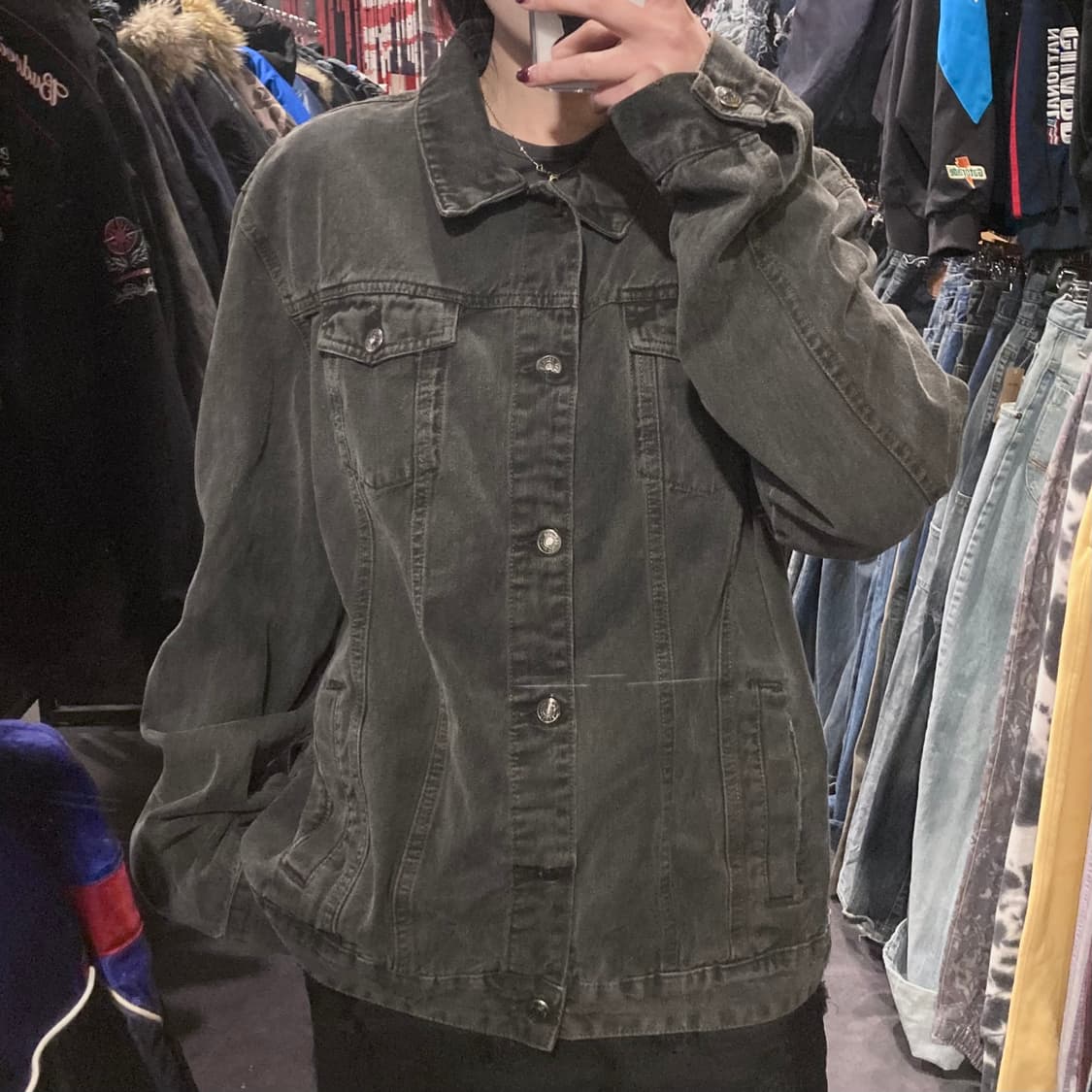 [IM] vtg 흑청 데님 자켓 상품이미지1