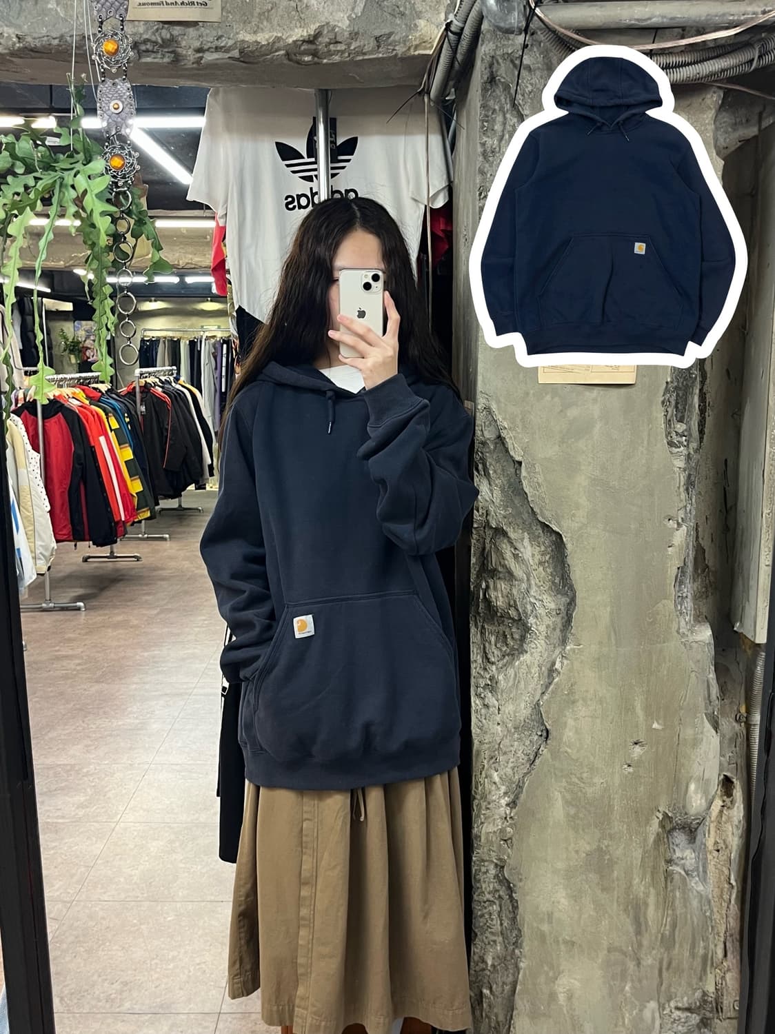 칼하트 후드티 네이비 M #csz1844 상품이미지1