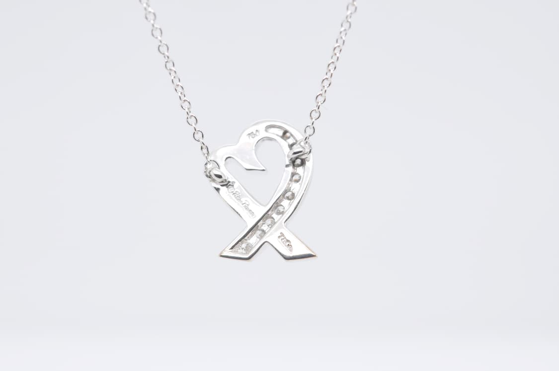 티파니 러빙 하트 9P 천연다이아몬드 티파니앤코 18K 화이트골드 펜던트 상품이미지4