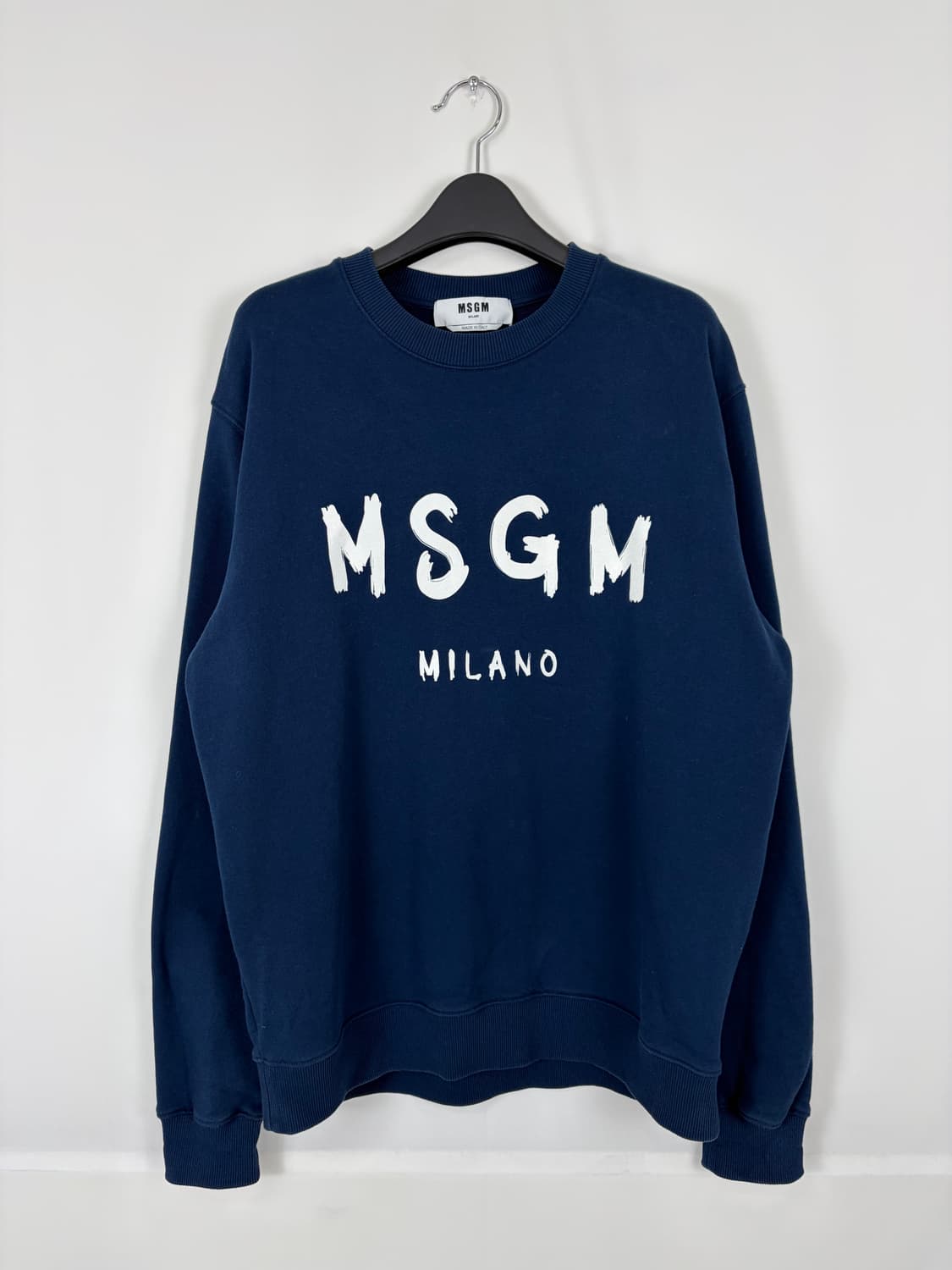 a105) MSGM 브러쉬드 로고 맨투맨 상품이미지1