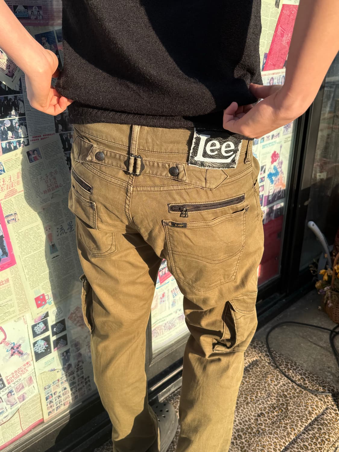 일본판 Lee 백스트랩 카고팬츠 코디세트  상품이미지4
