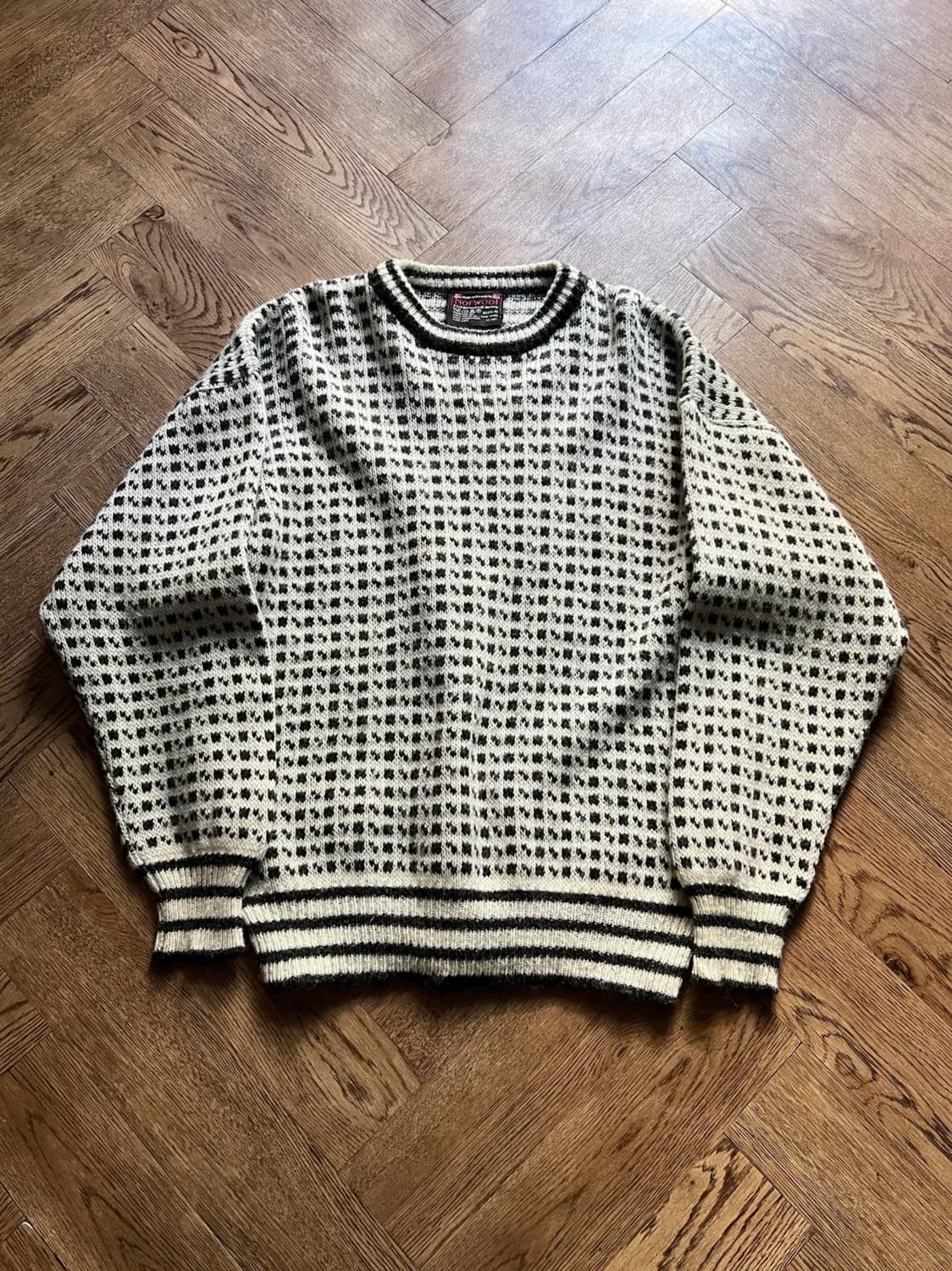 [M]90's 노르웨이제 버드아이 울 스웨터 상품이미지1