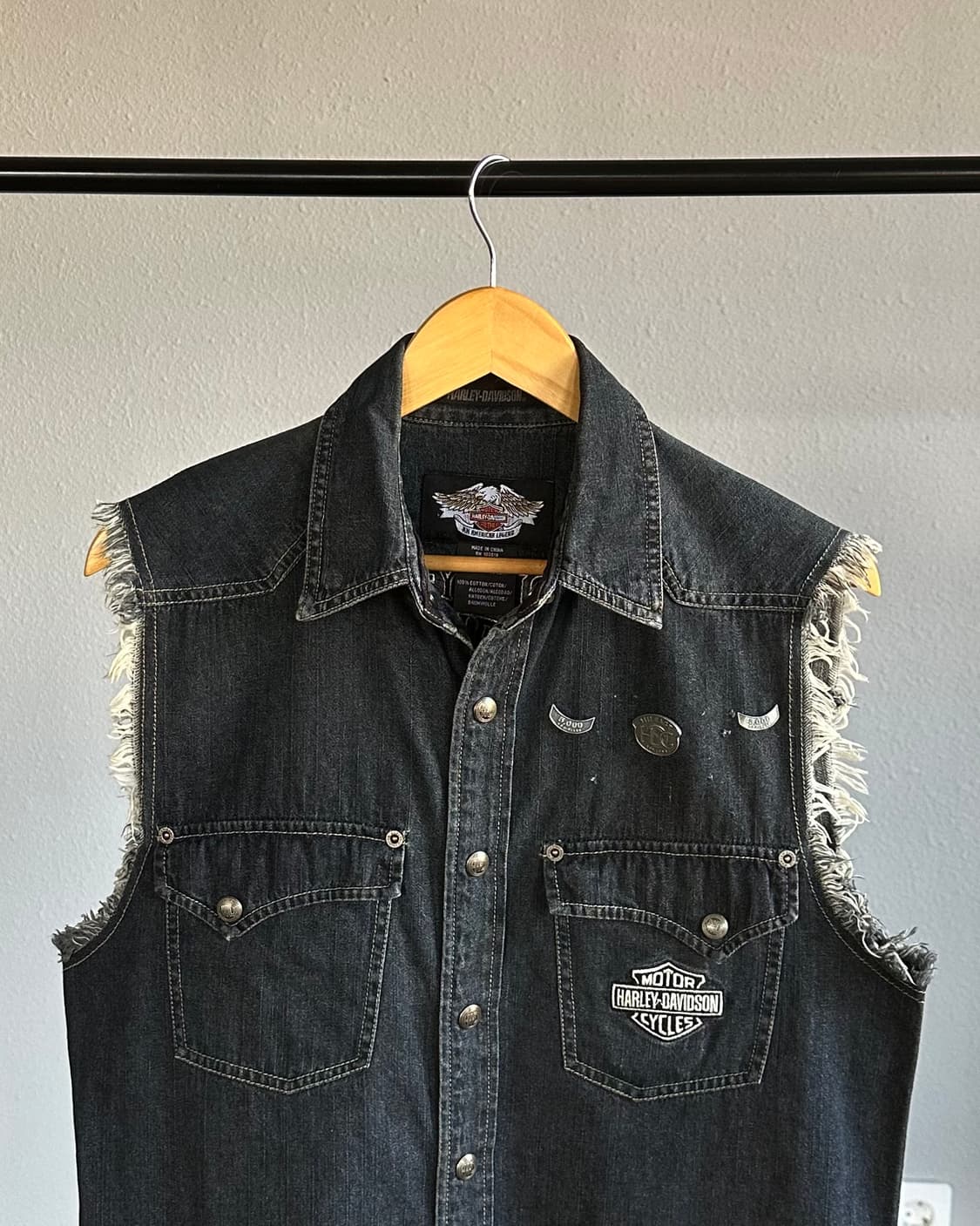 [M]할리 데이비슨 모터싸이클 데님 베스트 조끼 상품이미지3