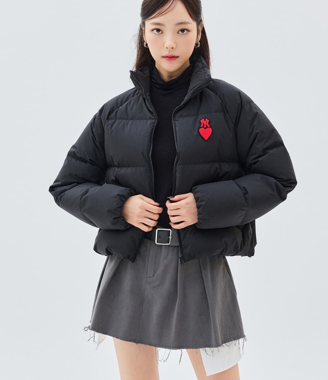 엠엘비 하트로고 크롭패딩  상품이미지1