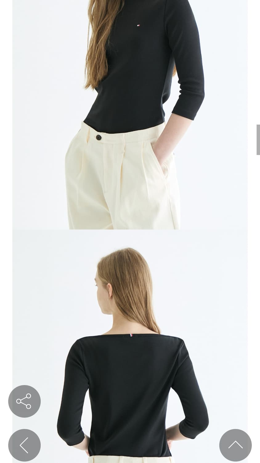 (새상품) 타미힐피거 여성 보트넥 7부 티셔츠 상품이미지6